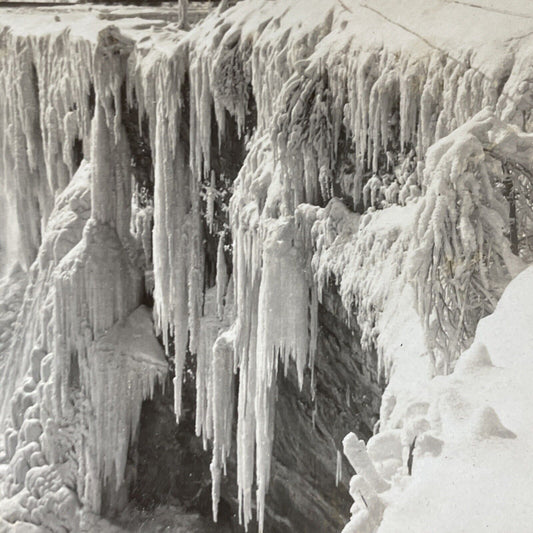 Antique 1904 Niagara Falls Frozen During Deep Freeze Stereoview Photo Card V2194