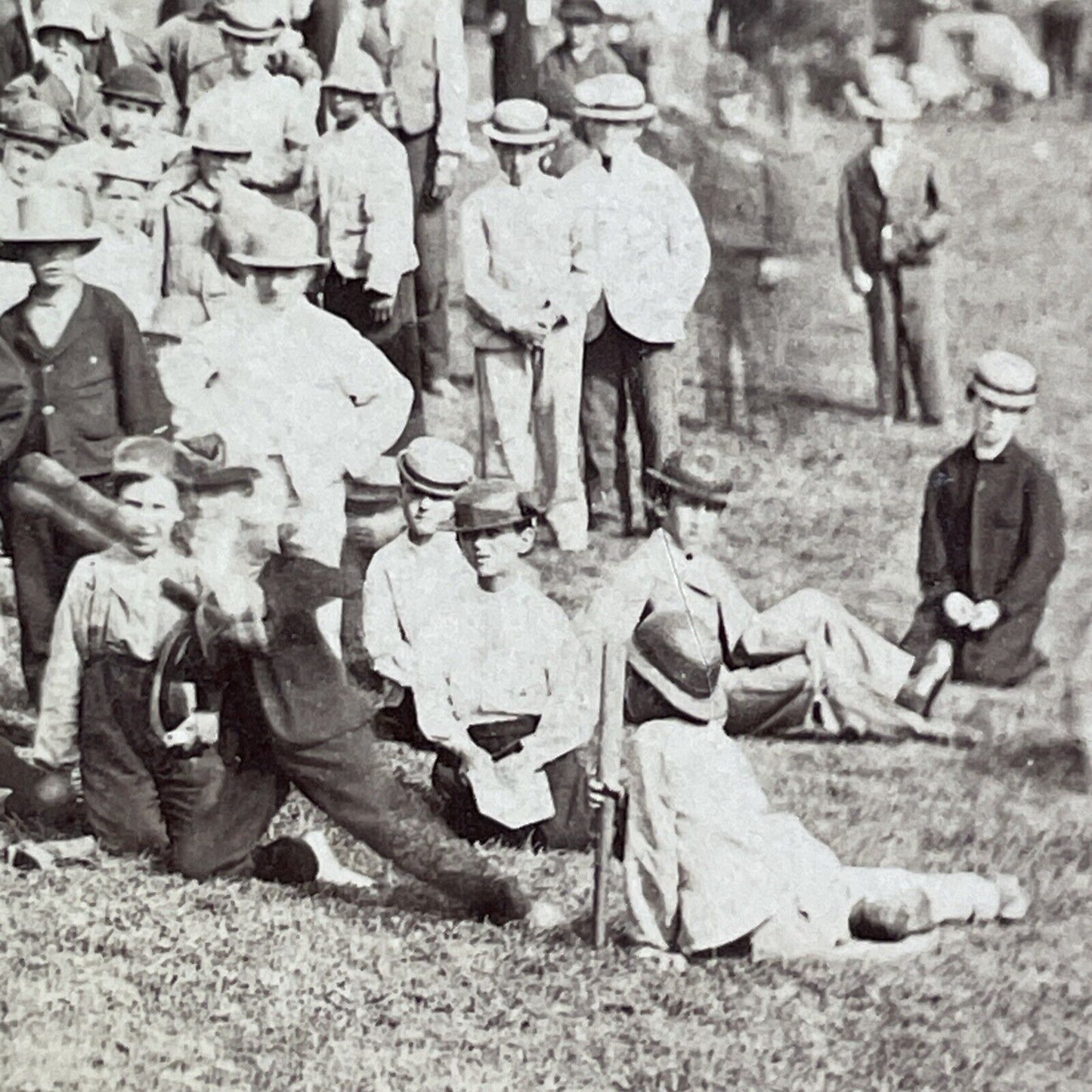 New York Knickerbockers? Central Park NY Stereoview Baseball Antique c1867 X4184