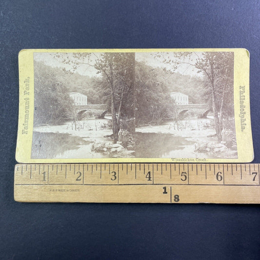 Wissahickon Valley Park Bridge Stereoview Philadelphia PA Antique c1875 X1297