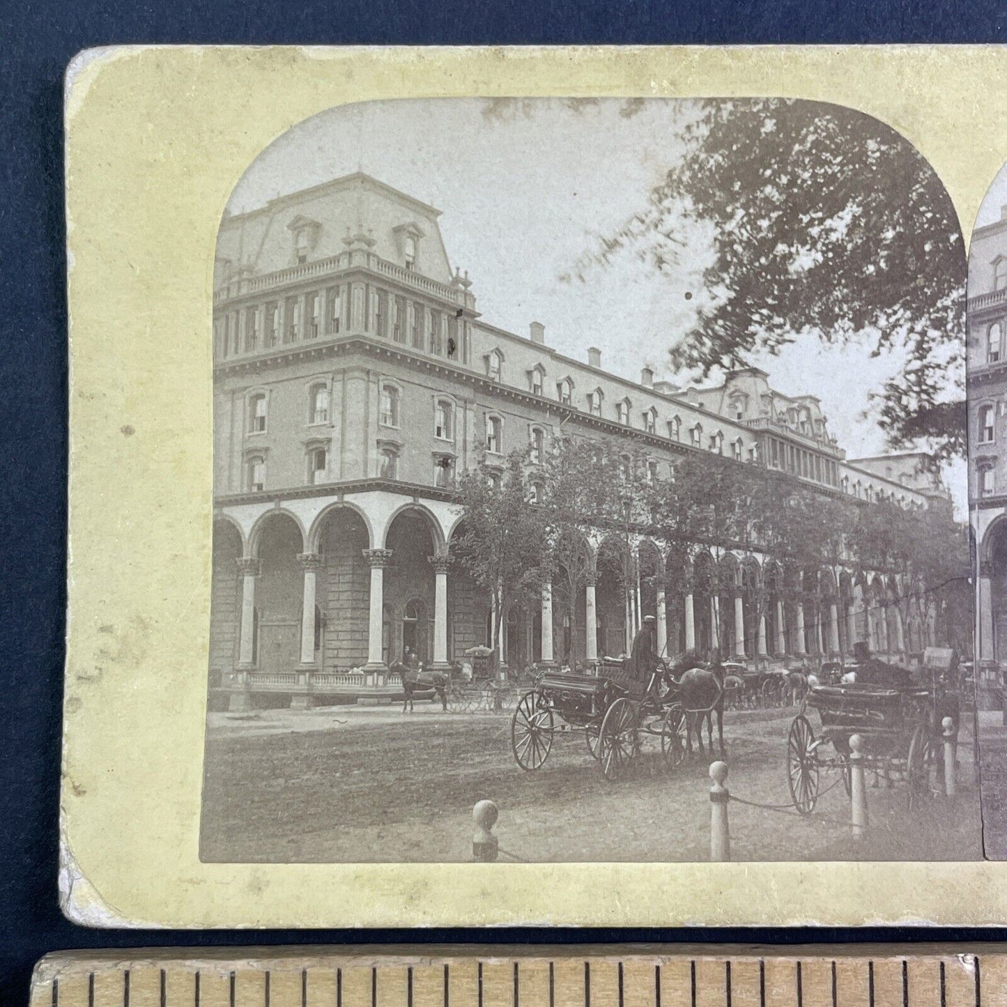 Congress Hall Saratoga Springs NY Stereoview By Deloss Barnum c1860s Y1195