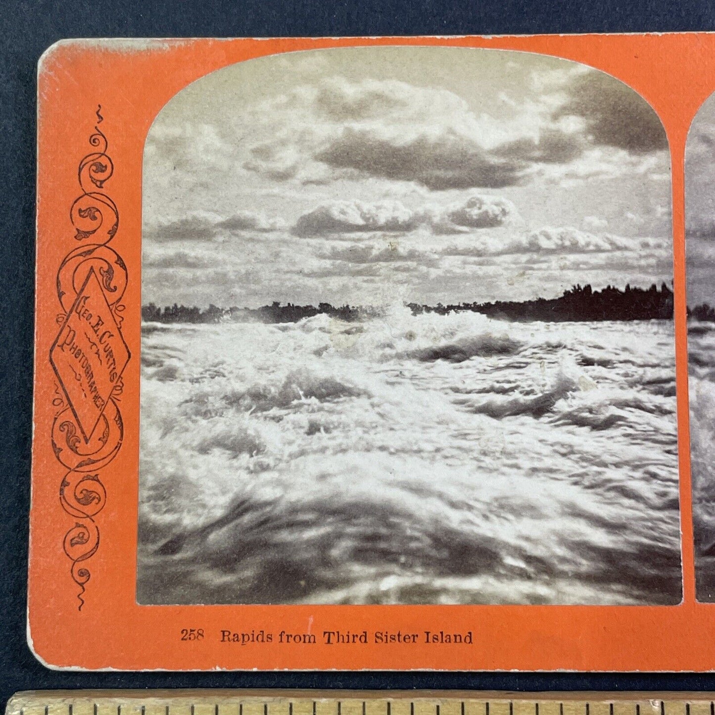Niagara River Upper Rapids Stereoview George Curtis Antique c1870s Y1738