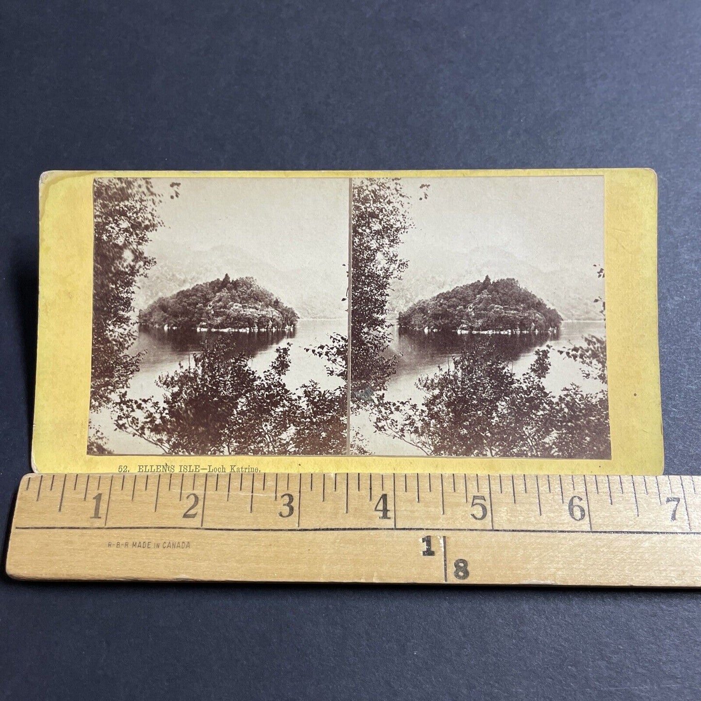 Antique 1870s Ellen's Isle Callander Scotland Stereoview Photo Card P5544