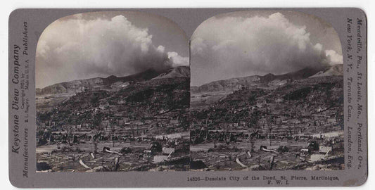 Antique 1903 The Eruption of Mount Pelee 1902 Martinique, F.W.I. Photo Card P013