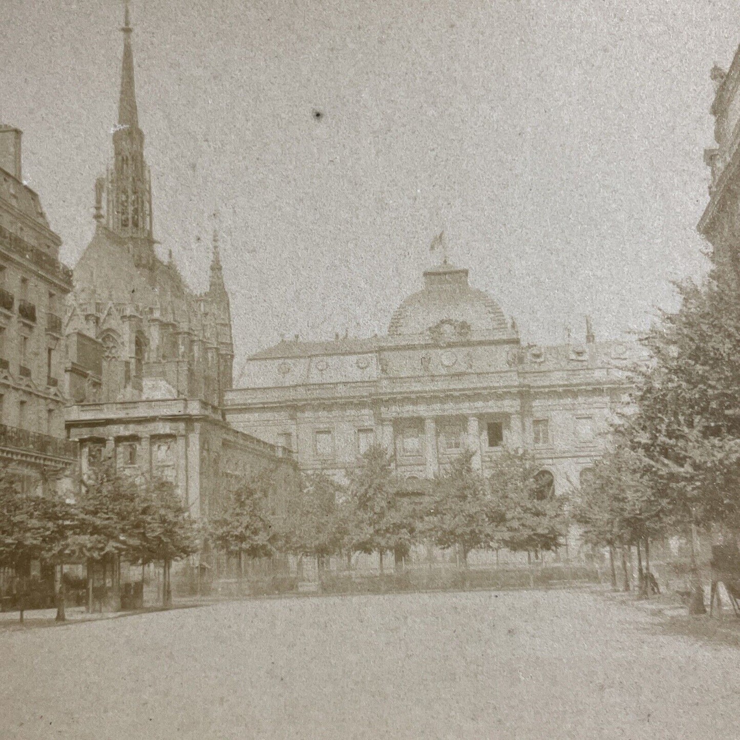 Antique 1870s Palace Of Justice Paris France Stereoview Photo Card P4370