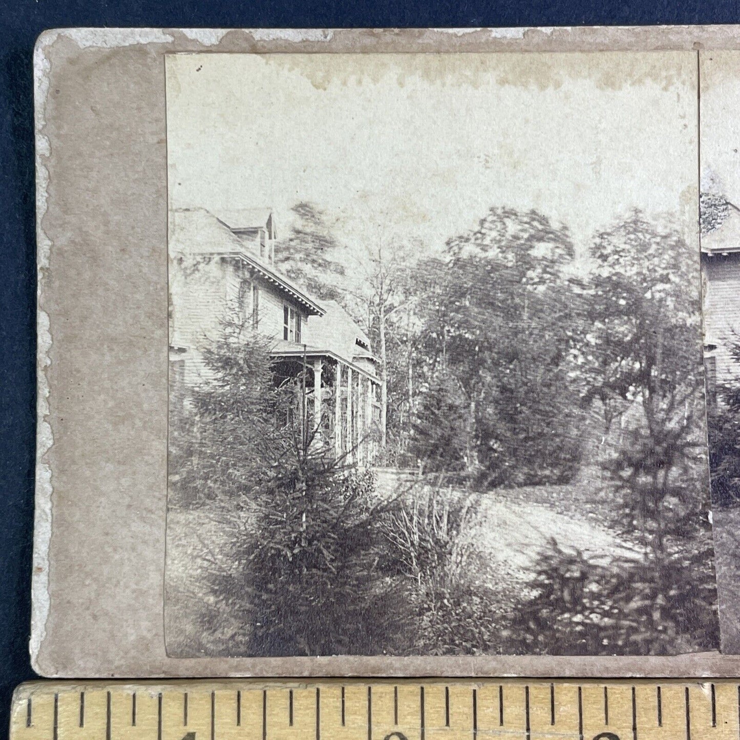 Alfred Nelson Wilcox House Stereoview Guilford Connecticut Antique c1870s X3126