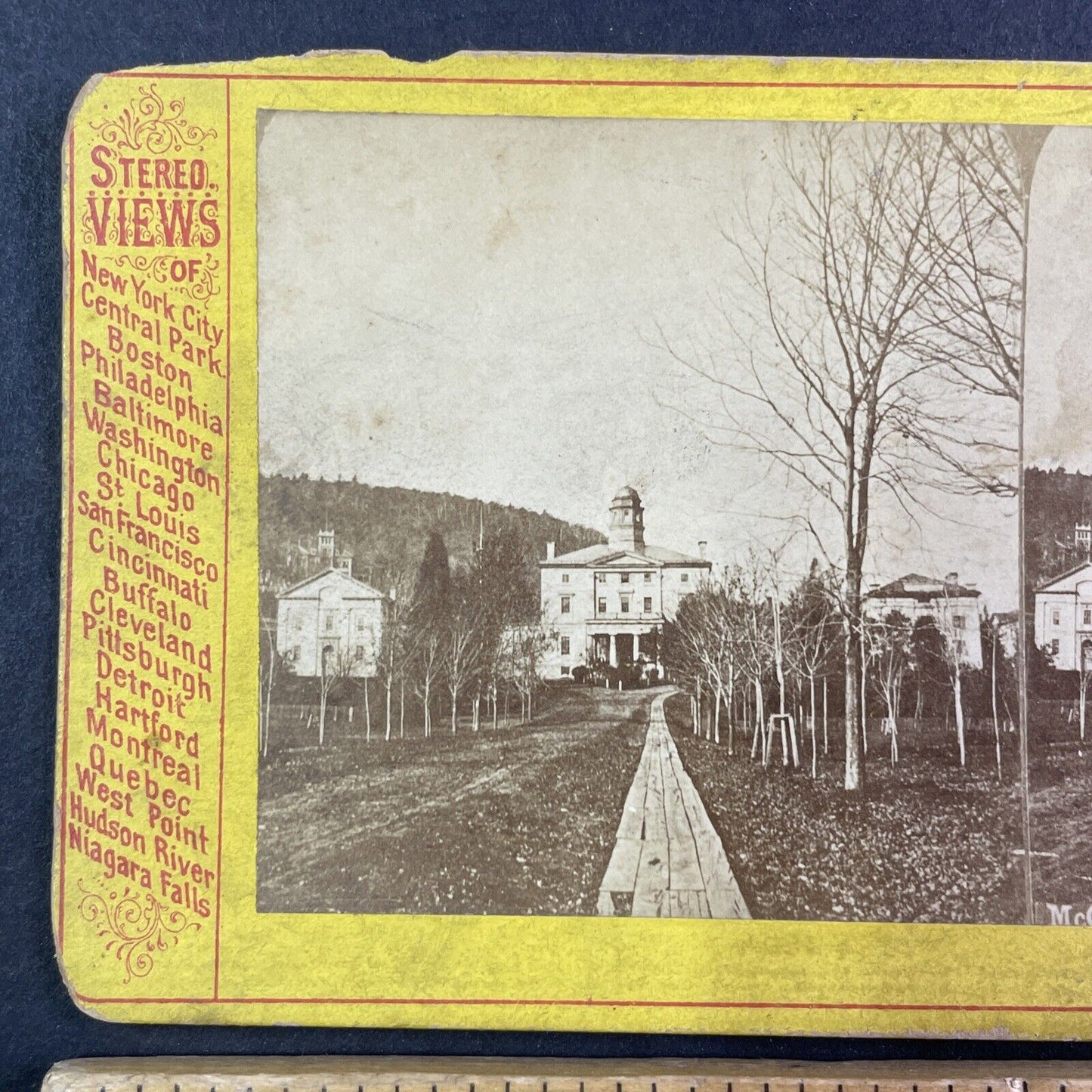 McGill University Montreal Canada Stereoview H.A. Kimball Antique c1870s Y2528