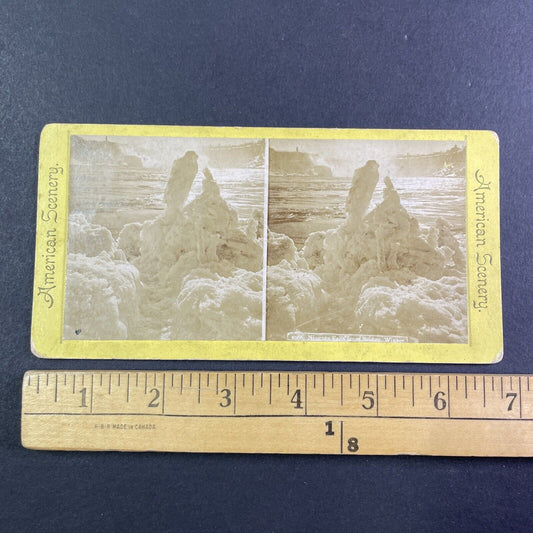 Niagara Falls River Iceberg Frost Work Stereoview Antique c1870s Y2532