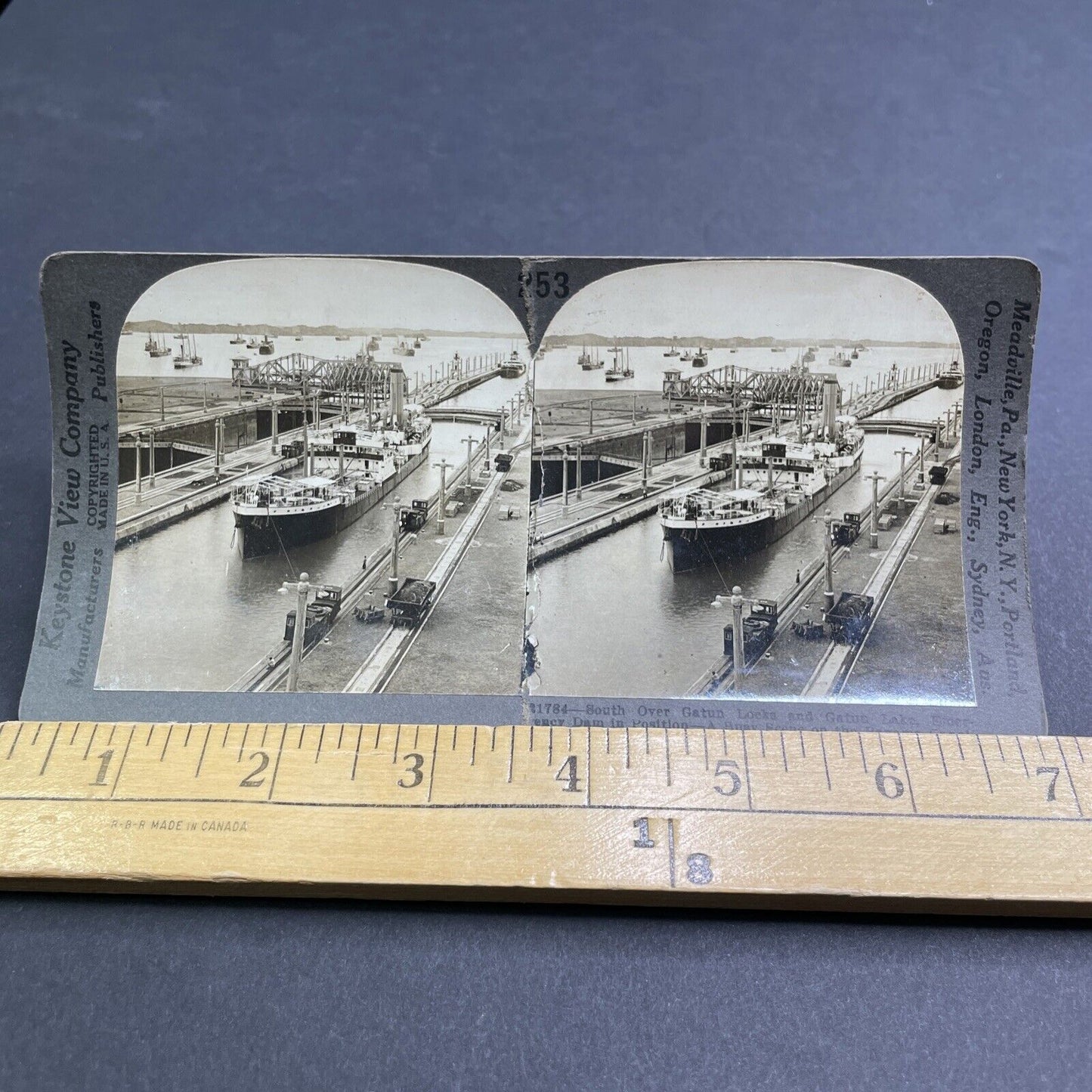 Antique 1919 Norwegian Steam Tanker Ship Ranella  Stereoview Photo Card P1938