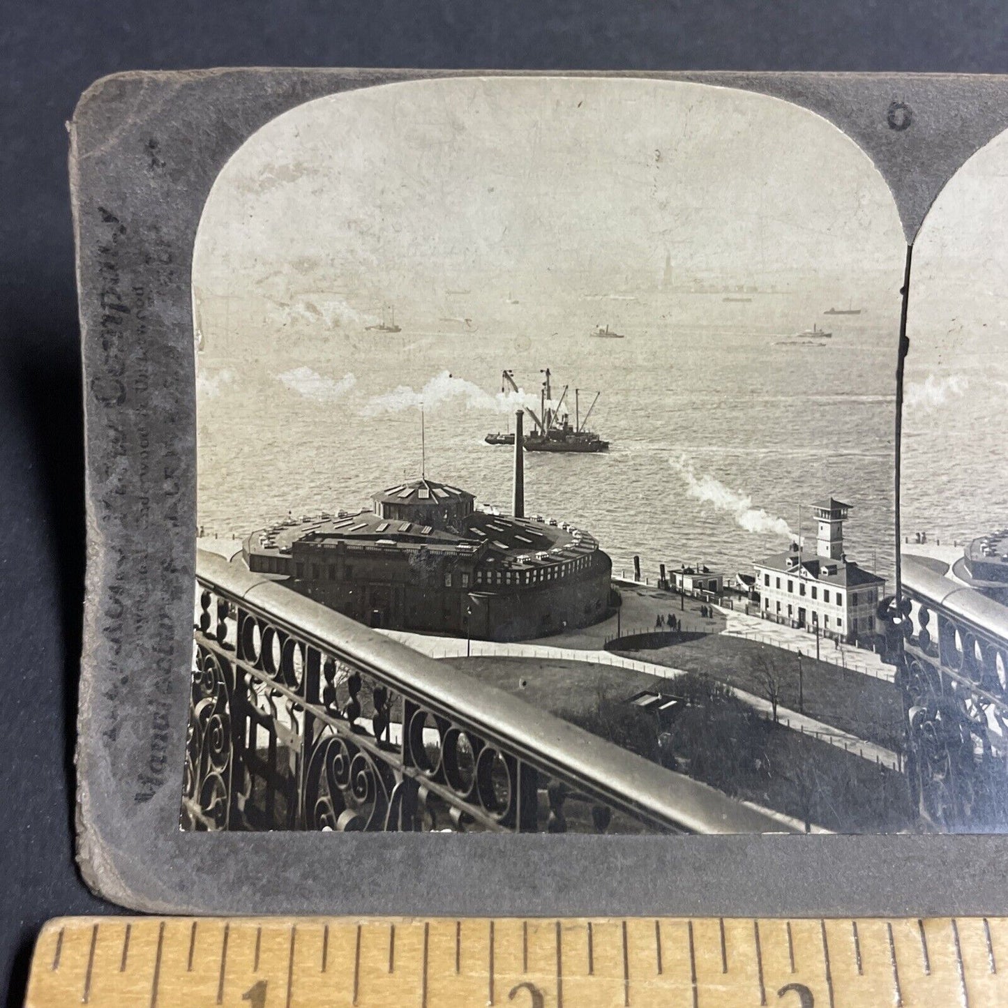 Antique 1920s The Aquarium In Manhattan Pier NYC NY Stereoview Photo Card P4299