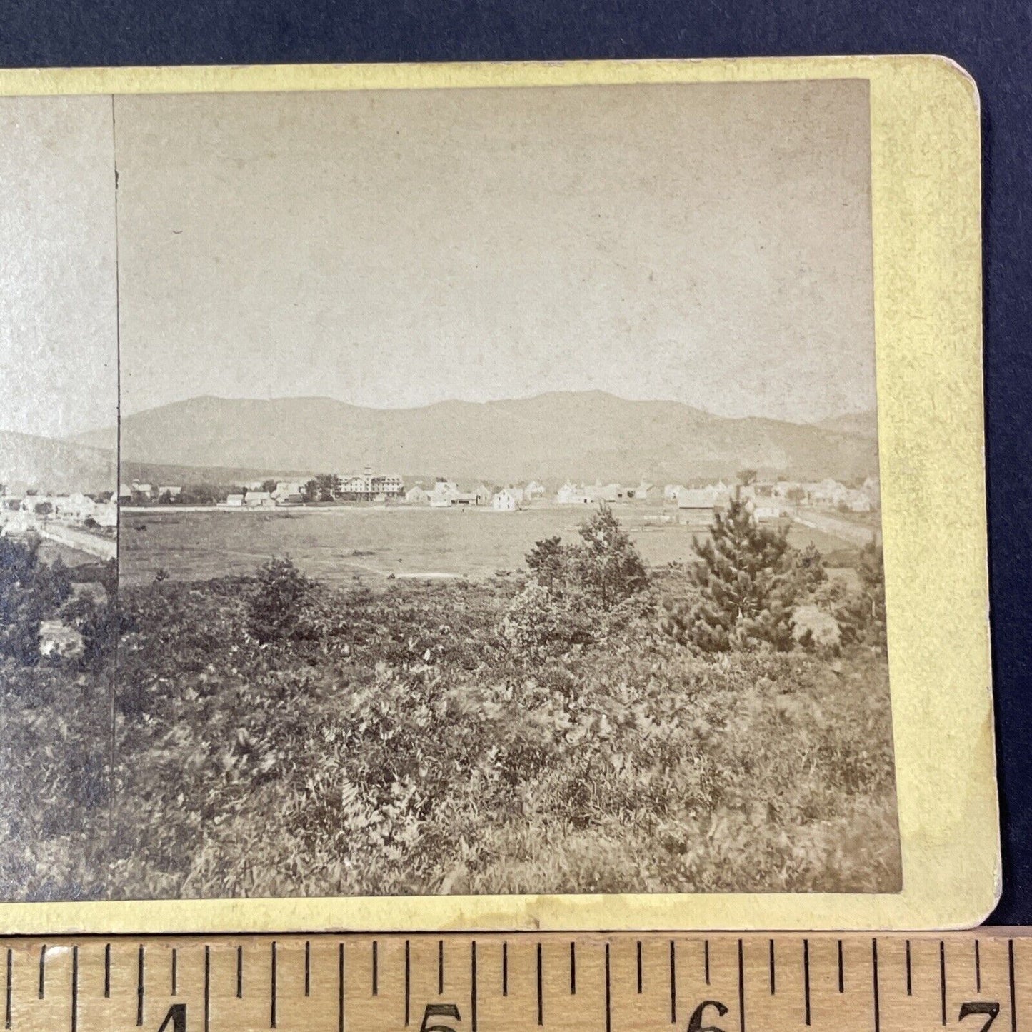 North Conway NH Stereoview City View Photo Card Antique c1872 X879