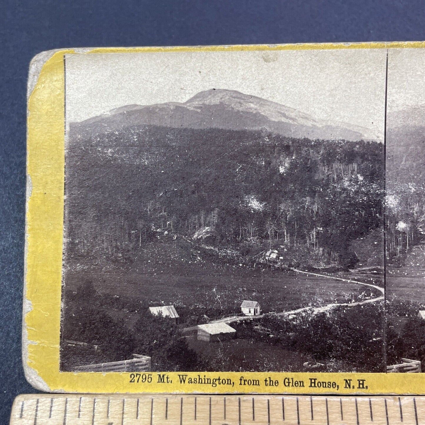 Antique 1869 Mount Washington SIGNED WILLIAM SAUNDERS Stereoview Photo Card 2025