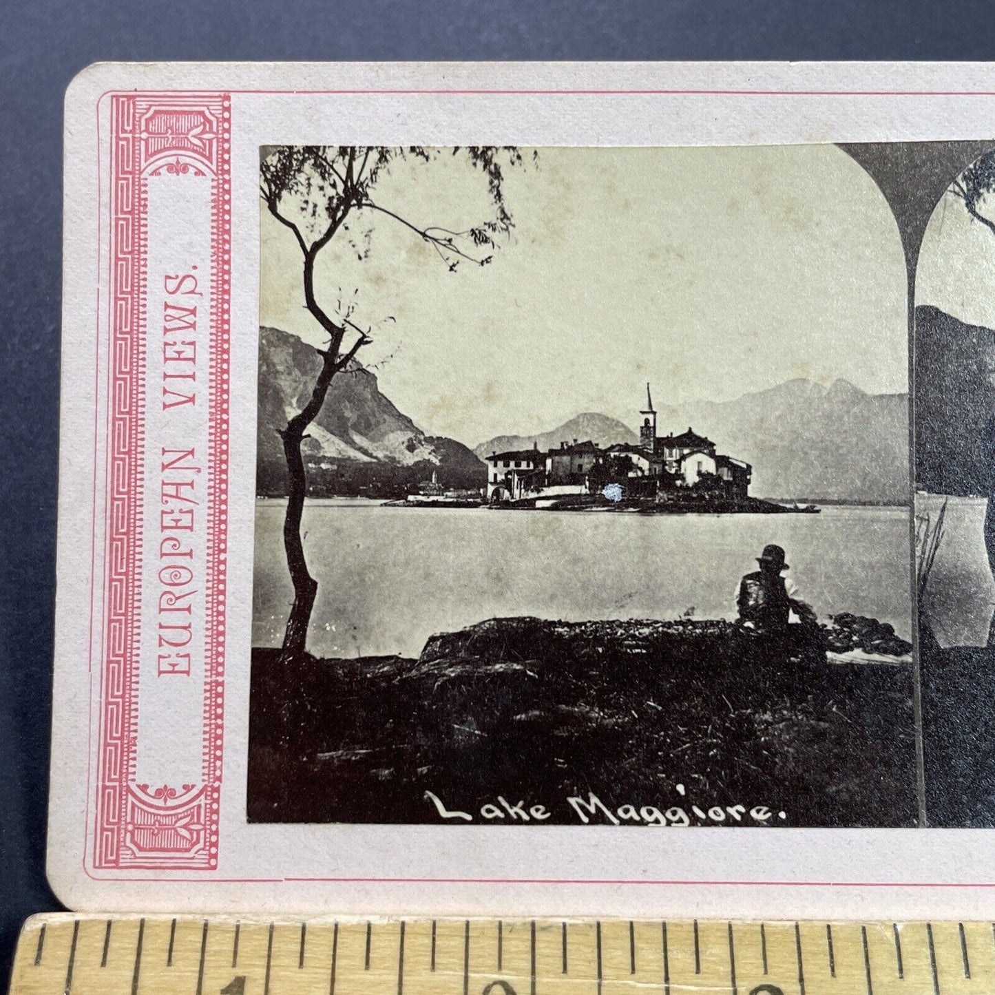 Antique 1870s Lake Maggiore Italy Stereoview Photo Card P4131