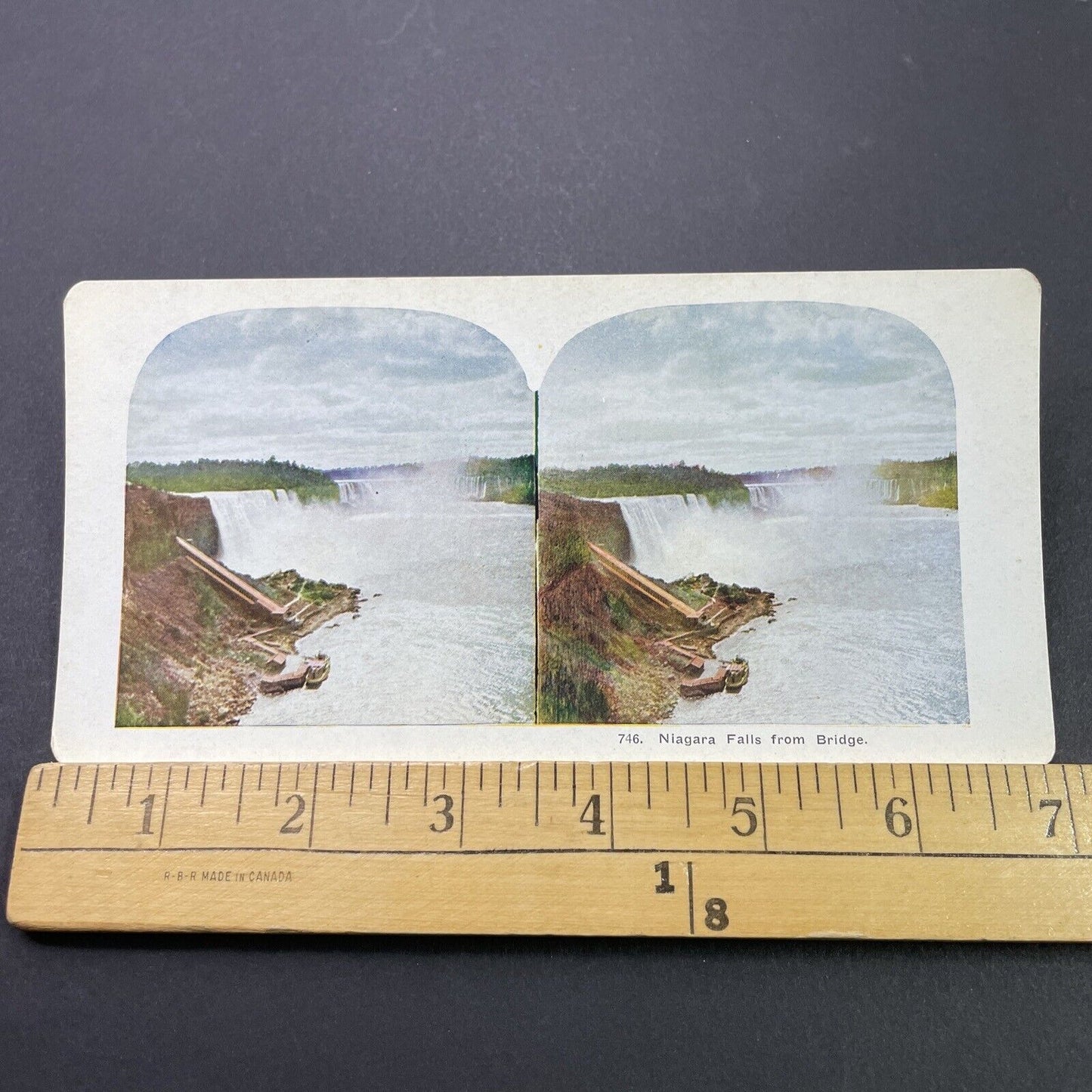 Antique 1925 Niagara Falls From The Rainbow Bridge Stereoview Photo Card P3106