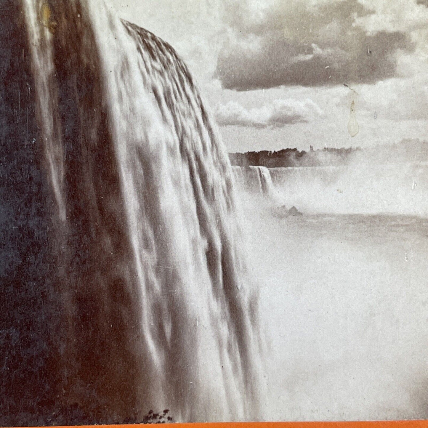 American Side of Niagara Falls Stereoview George Barker Antique c1870s Y2610