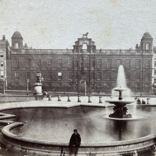 Antique 1860s Northumberland House London England Stereoview Photo Card P2465