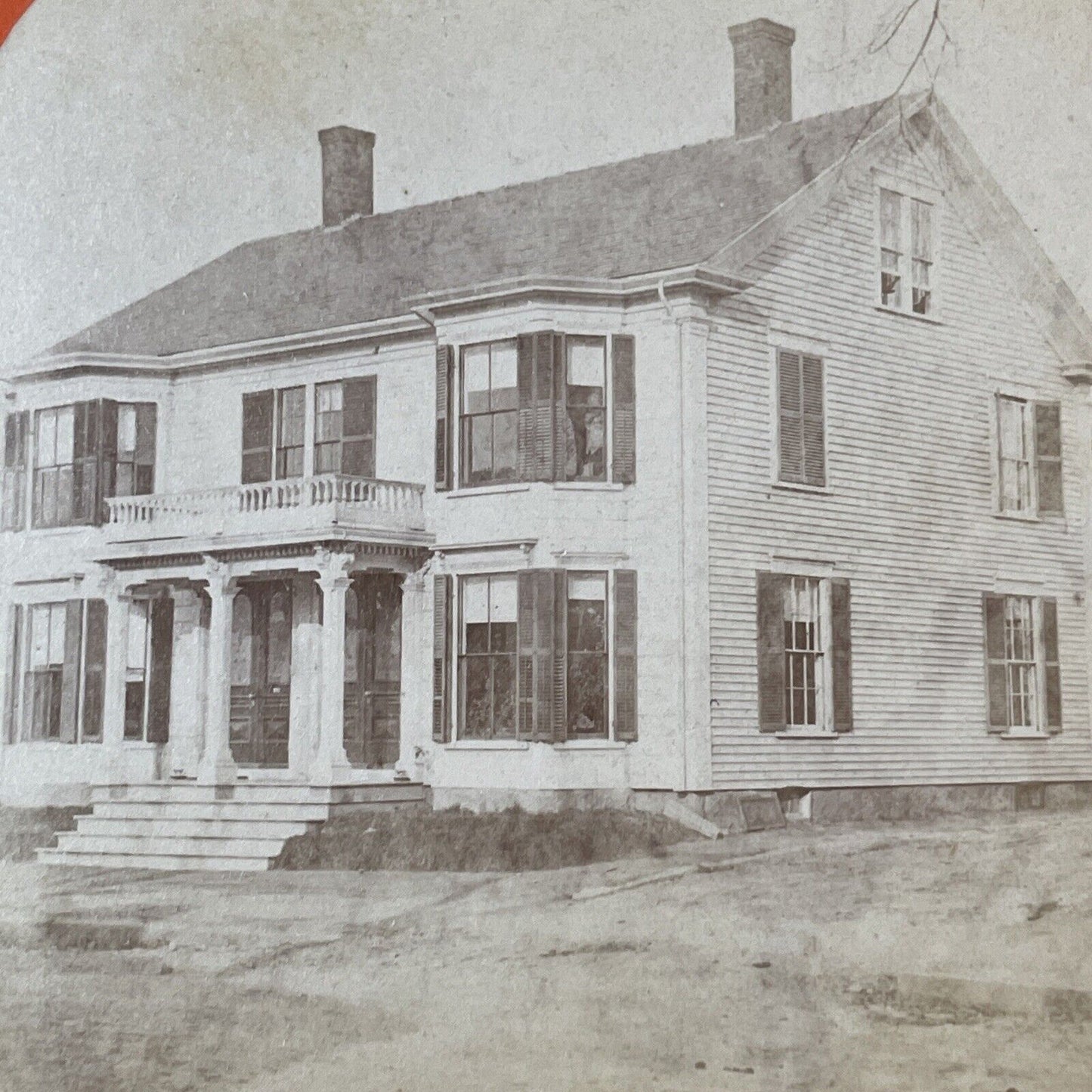 Ladies Hotel 66 High Street Stereoview Exeter New Hampshire Antique c1869 X890