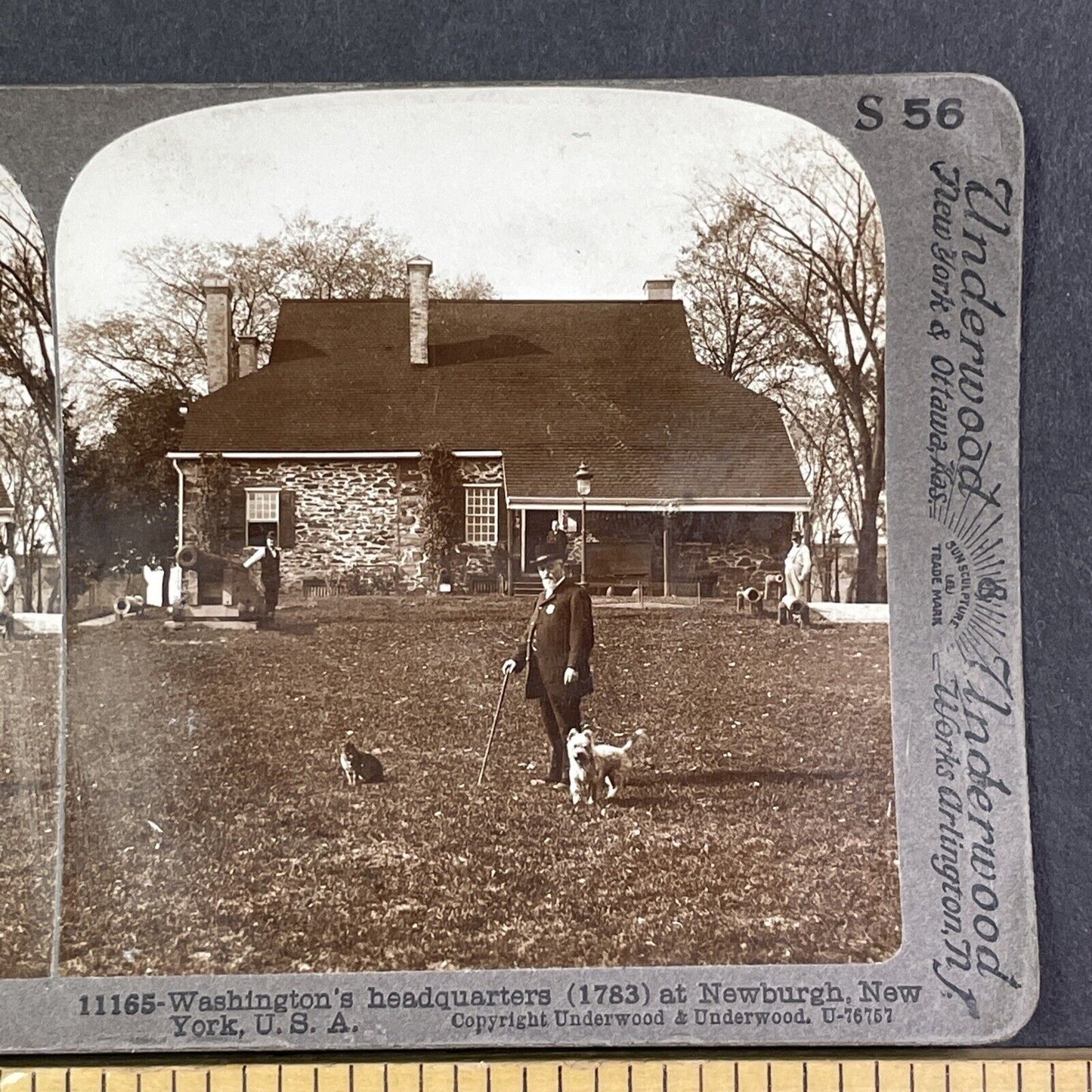 George Washington Headquarters Stereoview Newburgh New York Antique c1899 Y1131