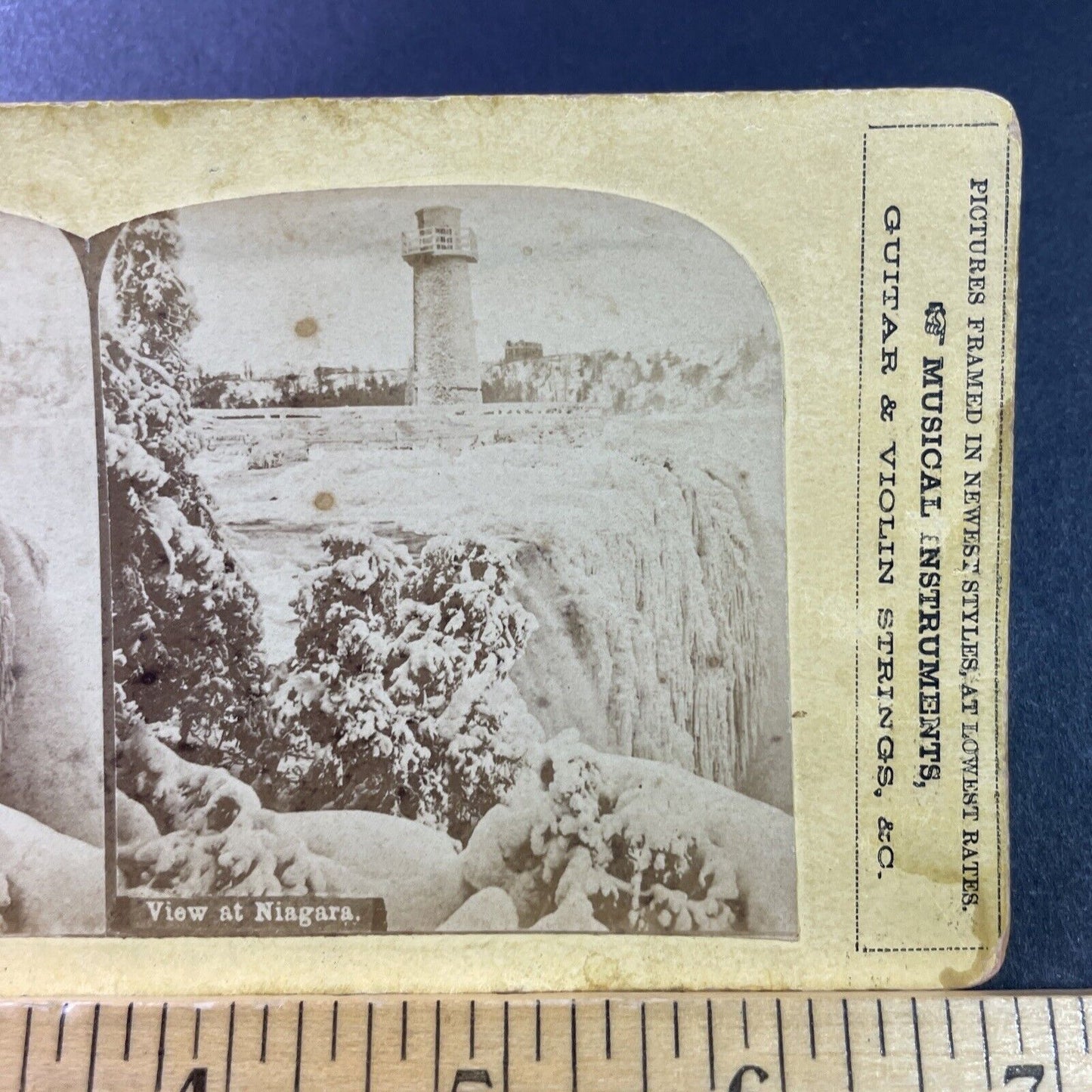 Antique 1869 Terrapin Tower Goat Island Niagara Falls Stereoview Photo Card 3324