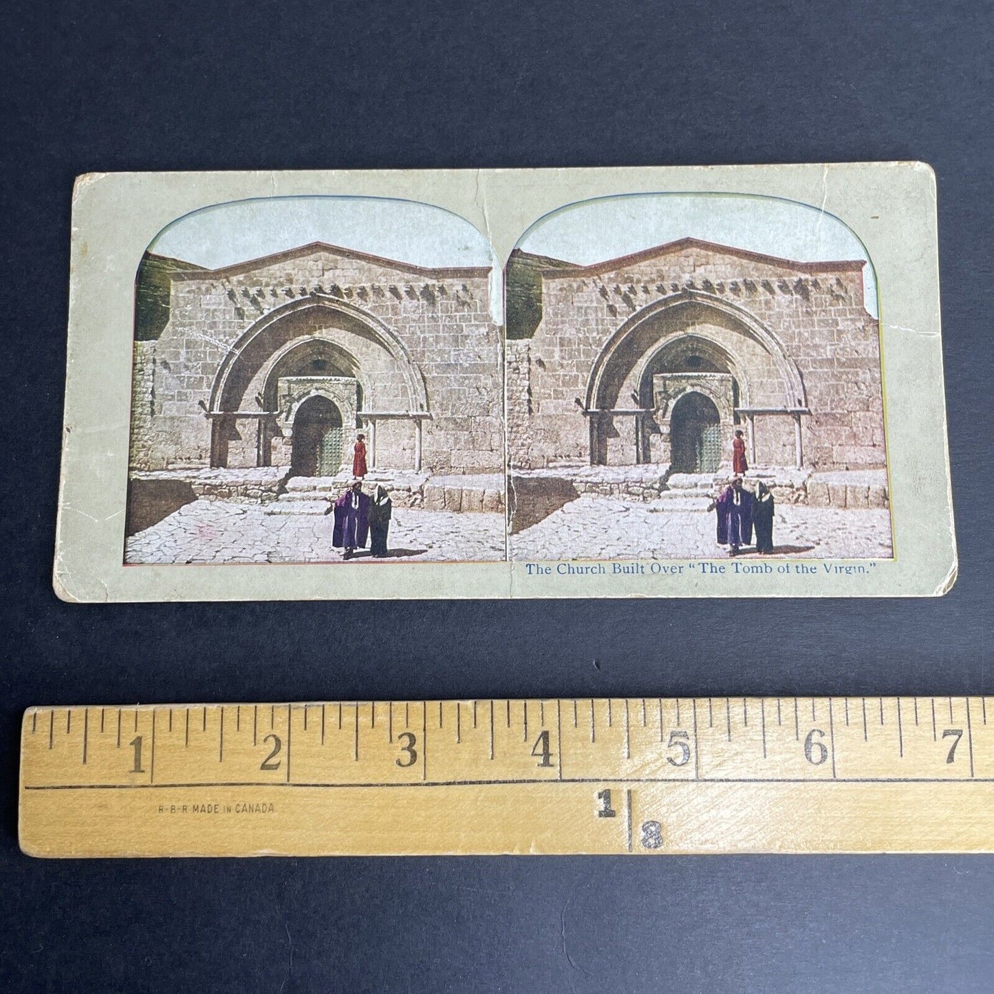 Antique 1902 Tomb Of The Virgin Church Jerusalem Stereoview Photo Card P1054