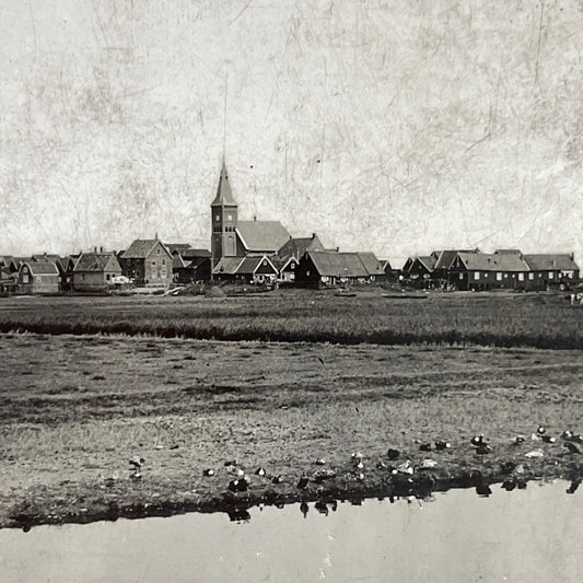 Antique 1910s Village Of Marken Holland Netherlands Stereoview Photo Card P5171