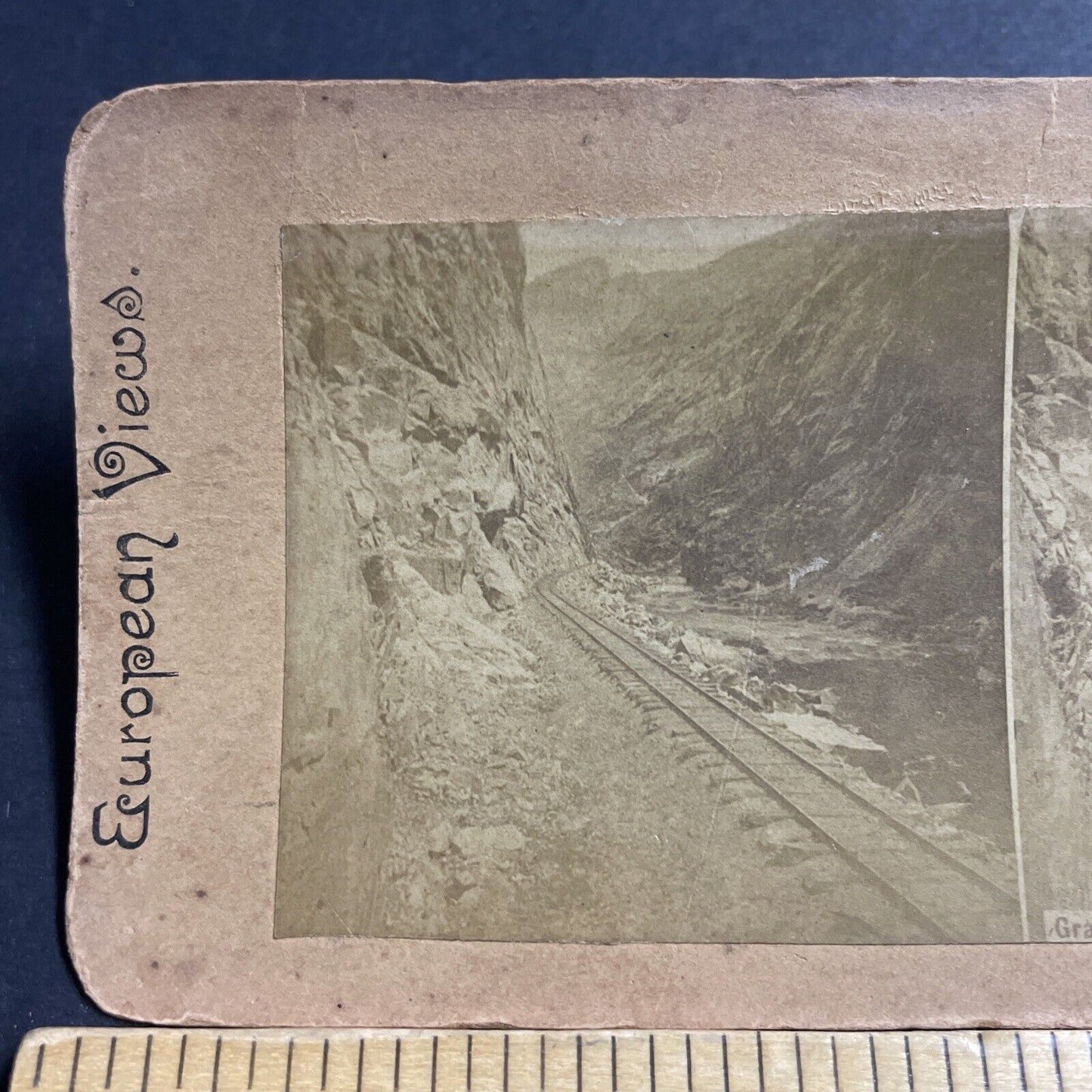 Antique 1880s Grand Canyon Of The Colorado Railroad Stereoview Photo Card P5217