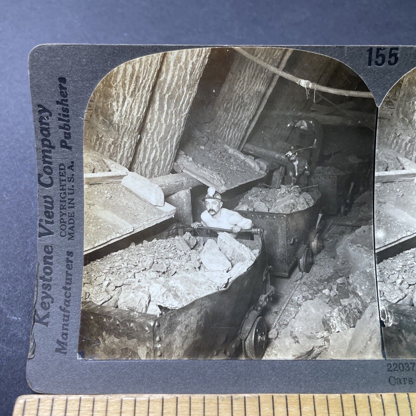 Antique 1910s Calumet Michigan Copper Mining Mines Stereoview Photo Card P3074