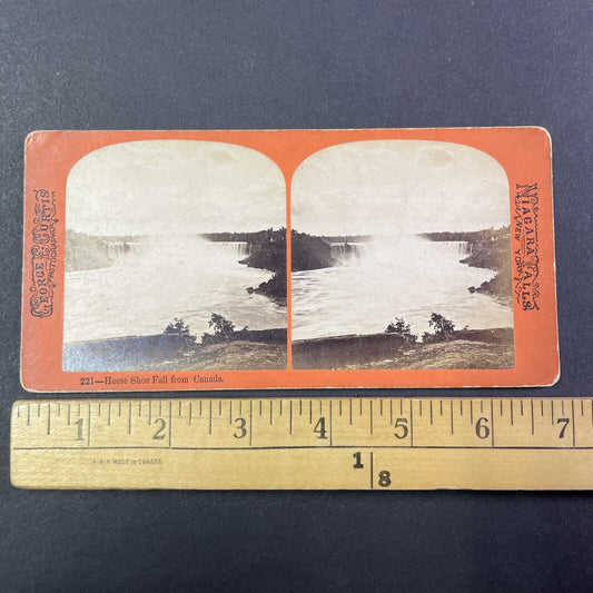 Horseshoe Falls Niagara Falls Stereoview George E. Curtis Antique c1870s Y1826