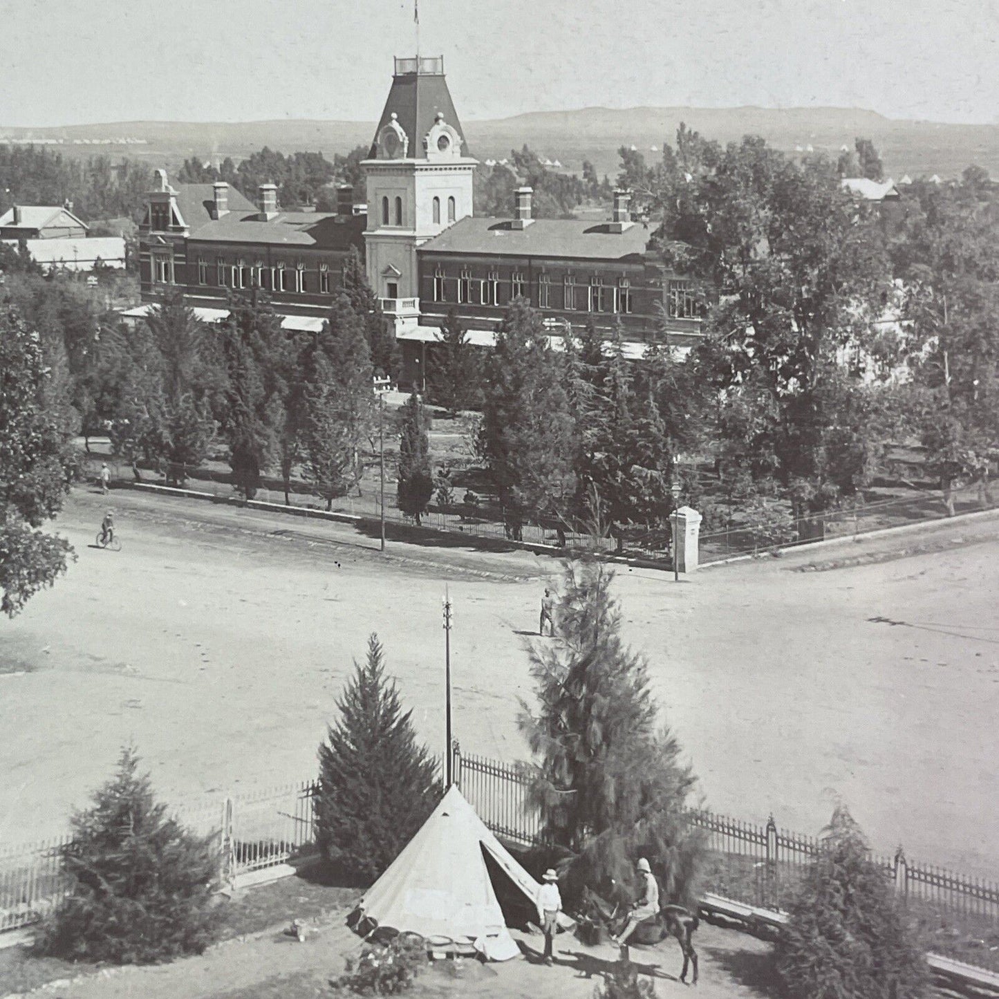 Government Building Bloemfontein South Africa Stereoview Antique c1900 Y1258