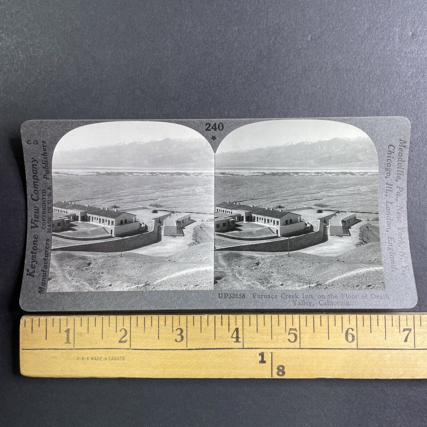 Furnace Creek Inn Hotel Death Valley California Stereoview Antique c1929 Y1182