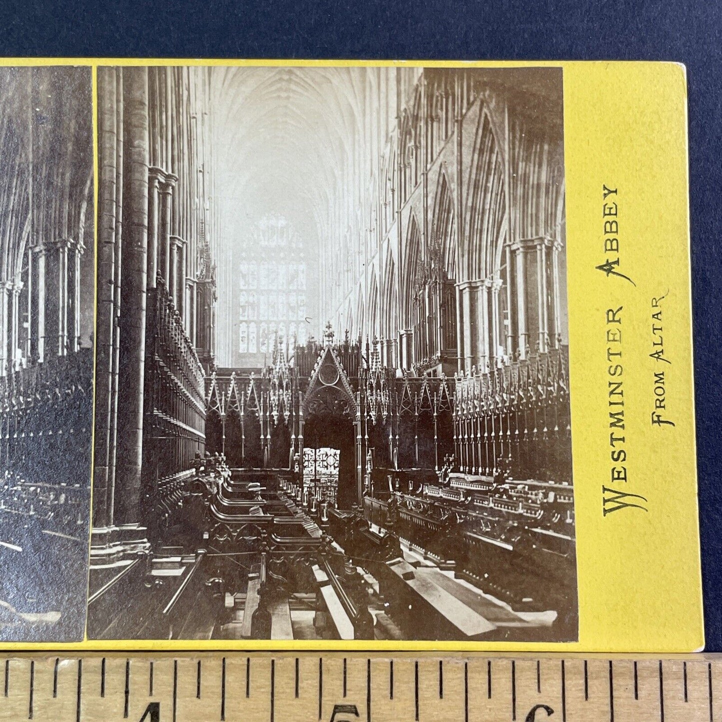 Westminster Abbey Church England Stereoview Photo Card UK Antique c1867 X1581