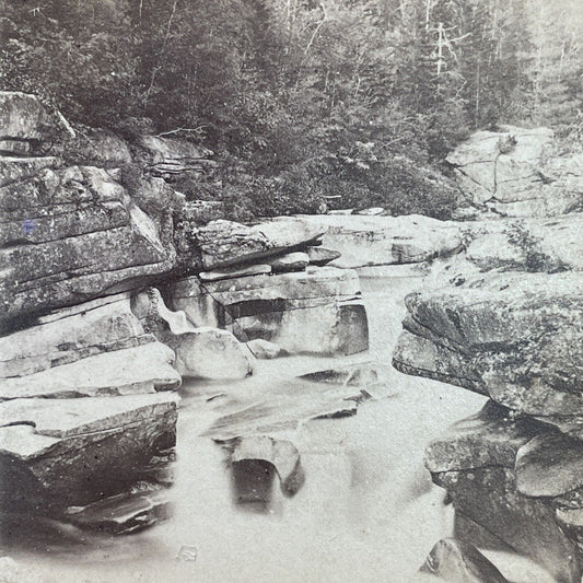 Antique 1860s Lower Ammonoosuc Falls New Hampshire Stereoview Photo Card P1148