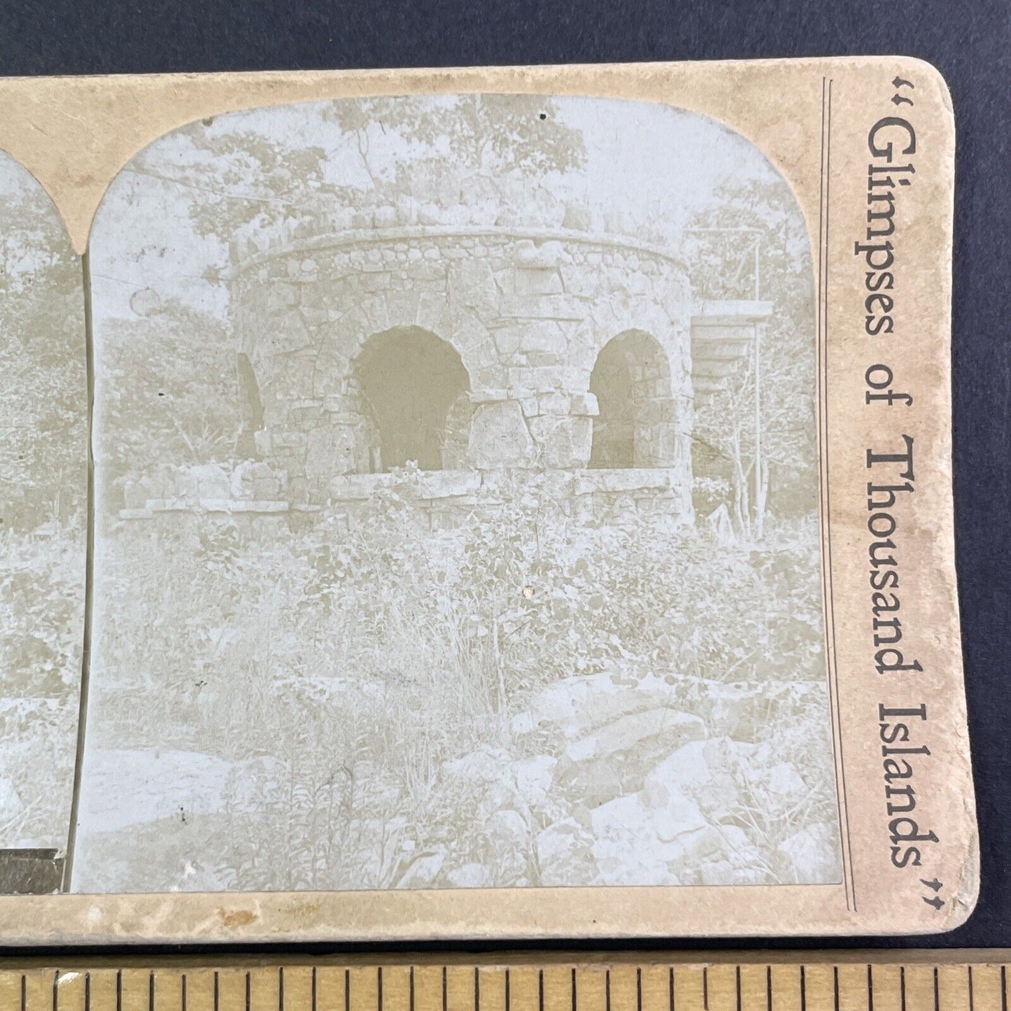 Iroquois Island Lookout Thousands Islands Stereoview Timothy Eaton c1890s Y1719