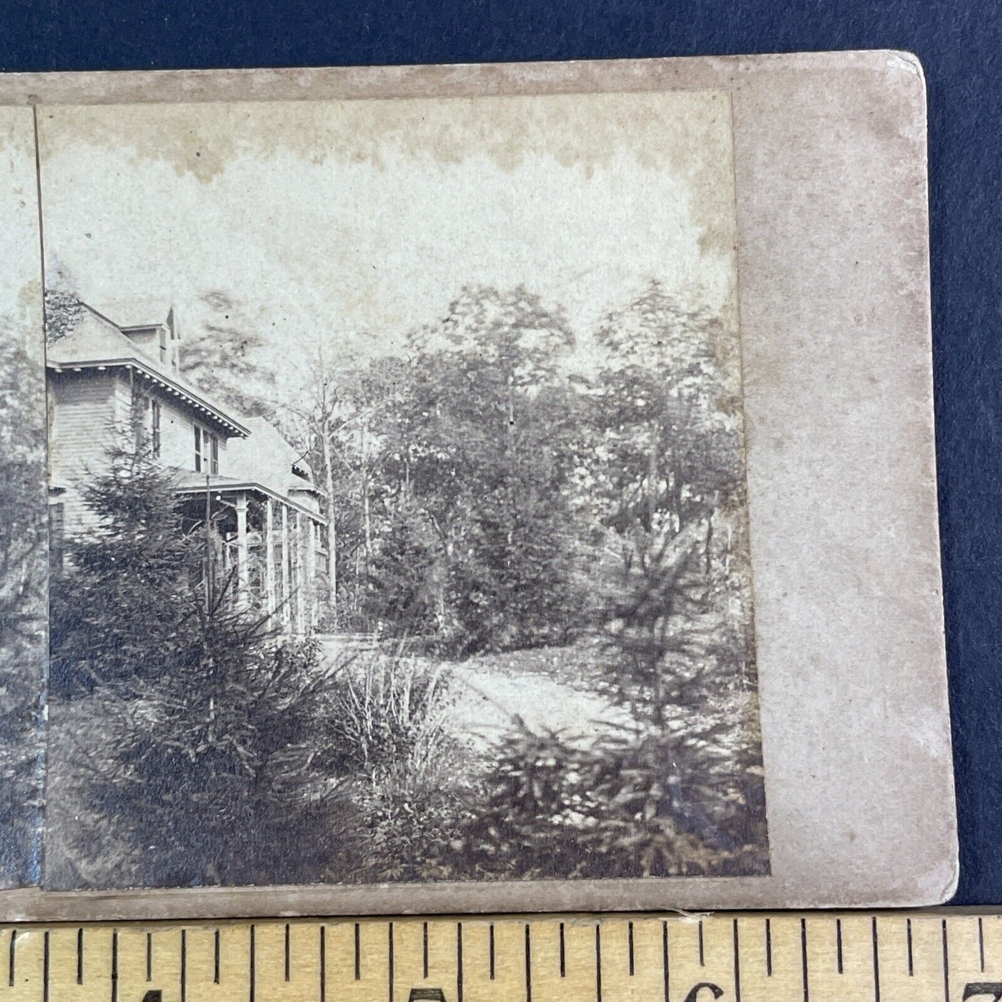 Alfred Nelson Wilcox House Stereoview Guilford Connecticut Antique c1870s X3126