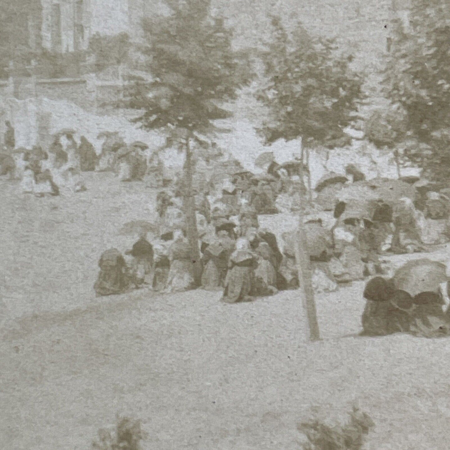 Funeral Procession Count Maxence de Grassin Stereoview Antique c1876 X1549