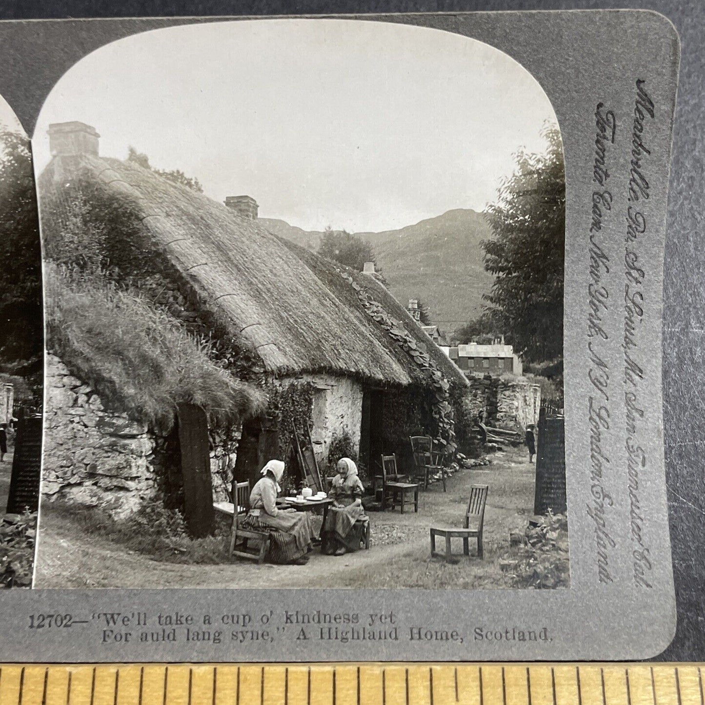 Antique 1902 Scottish Gaelic Women In Sctoalnd Stereoview Photo Card P5069