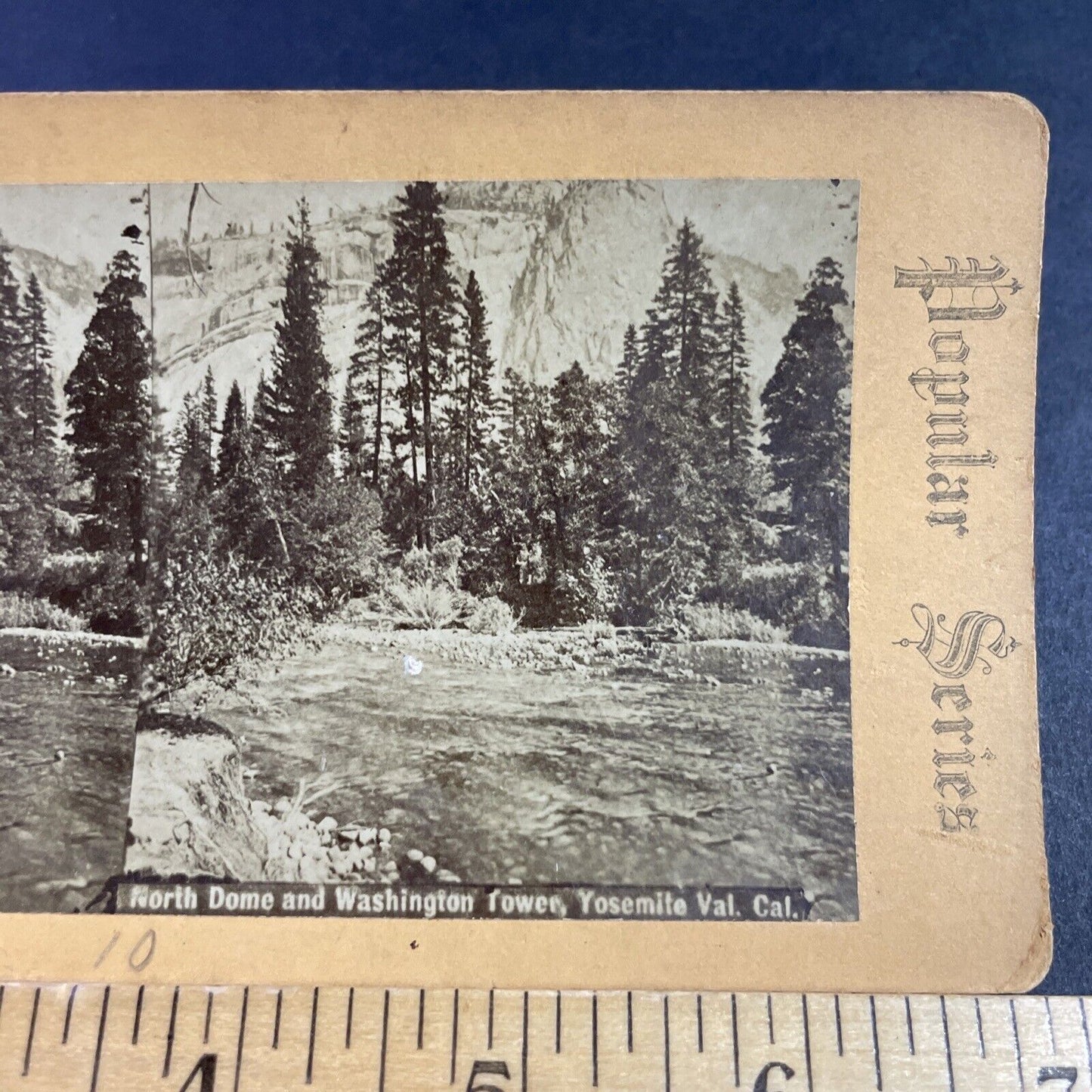 Antique 1870s North Dome Yosemite California Stereoview Photo Card P3614