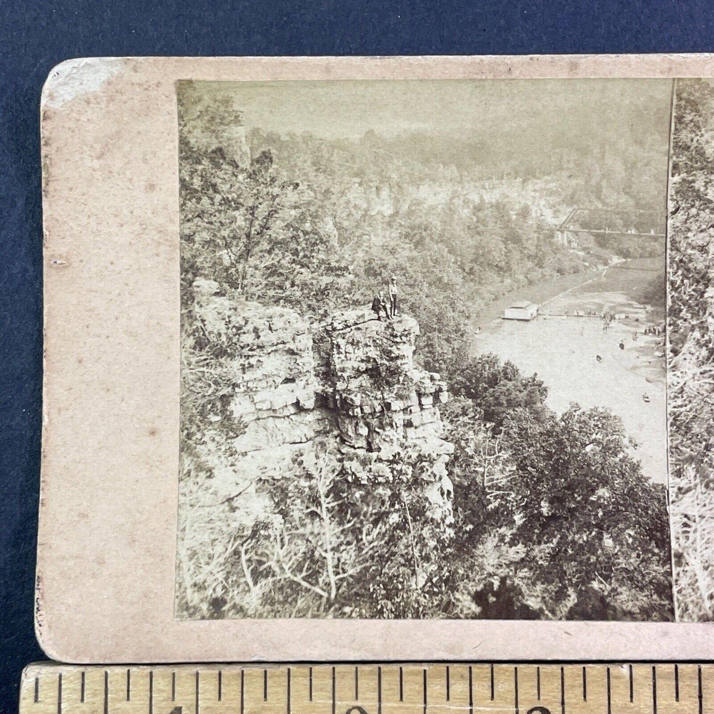 Lover's Leap? Cumberland Maryland Stereoview Cliffs Antique c1870 X1915