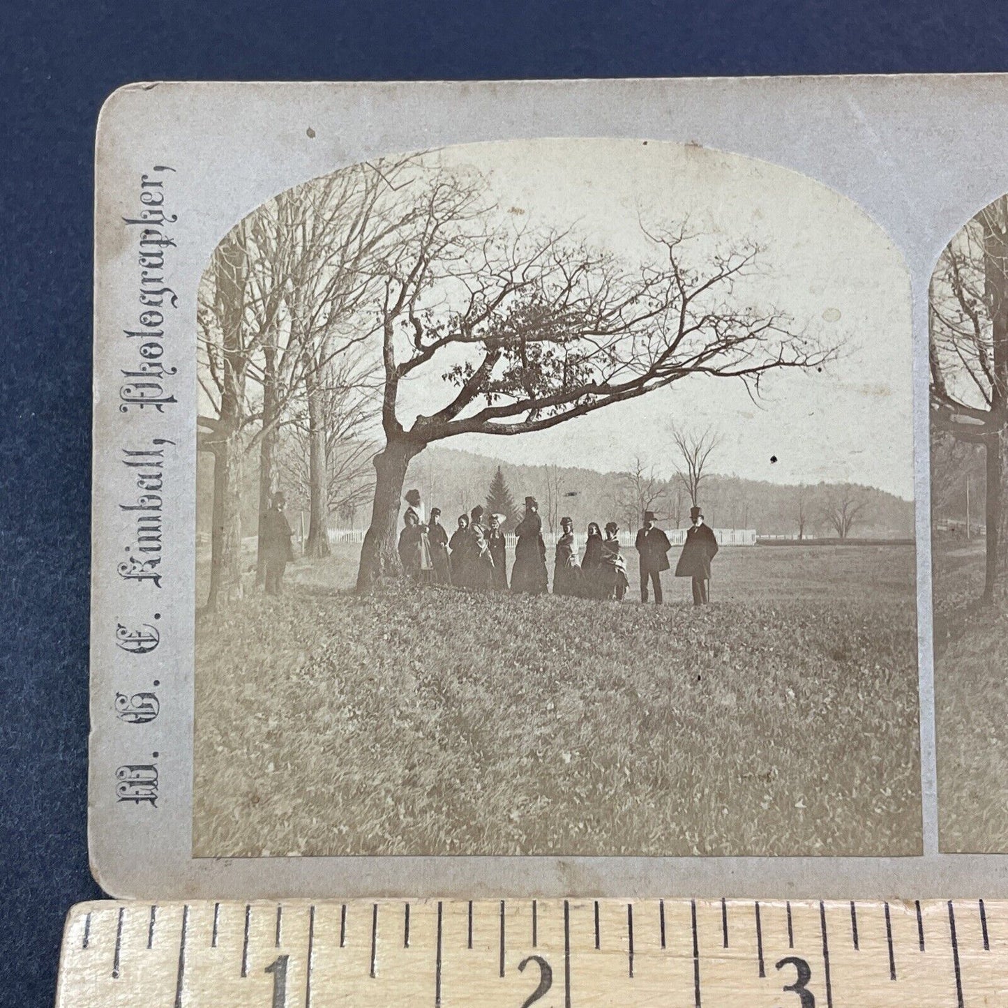 Antique 1850s Daniel Webster & Family Salisbury NH Stereoview Photo Card V1976