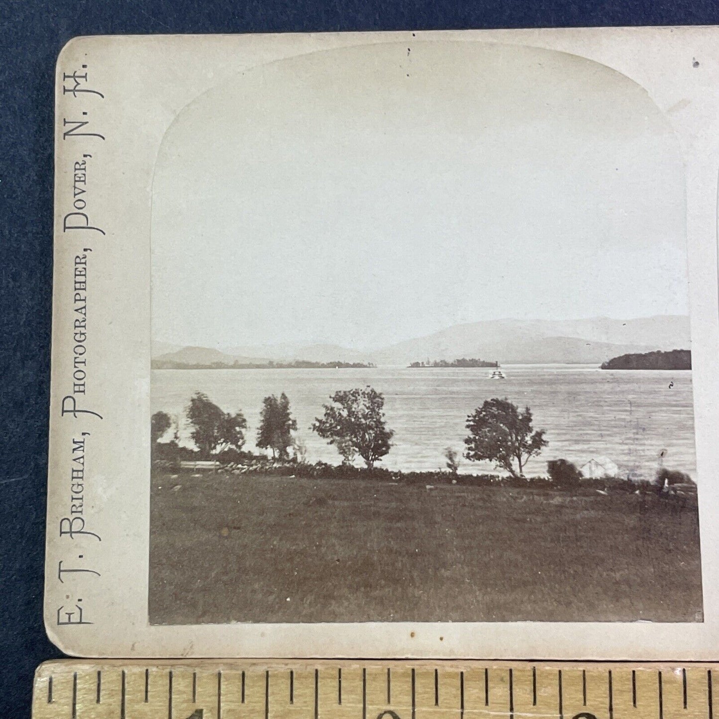 Steamship Lady Of The Lake Steamer Stereoview Winnipesaukee Antique c1875 X1209