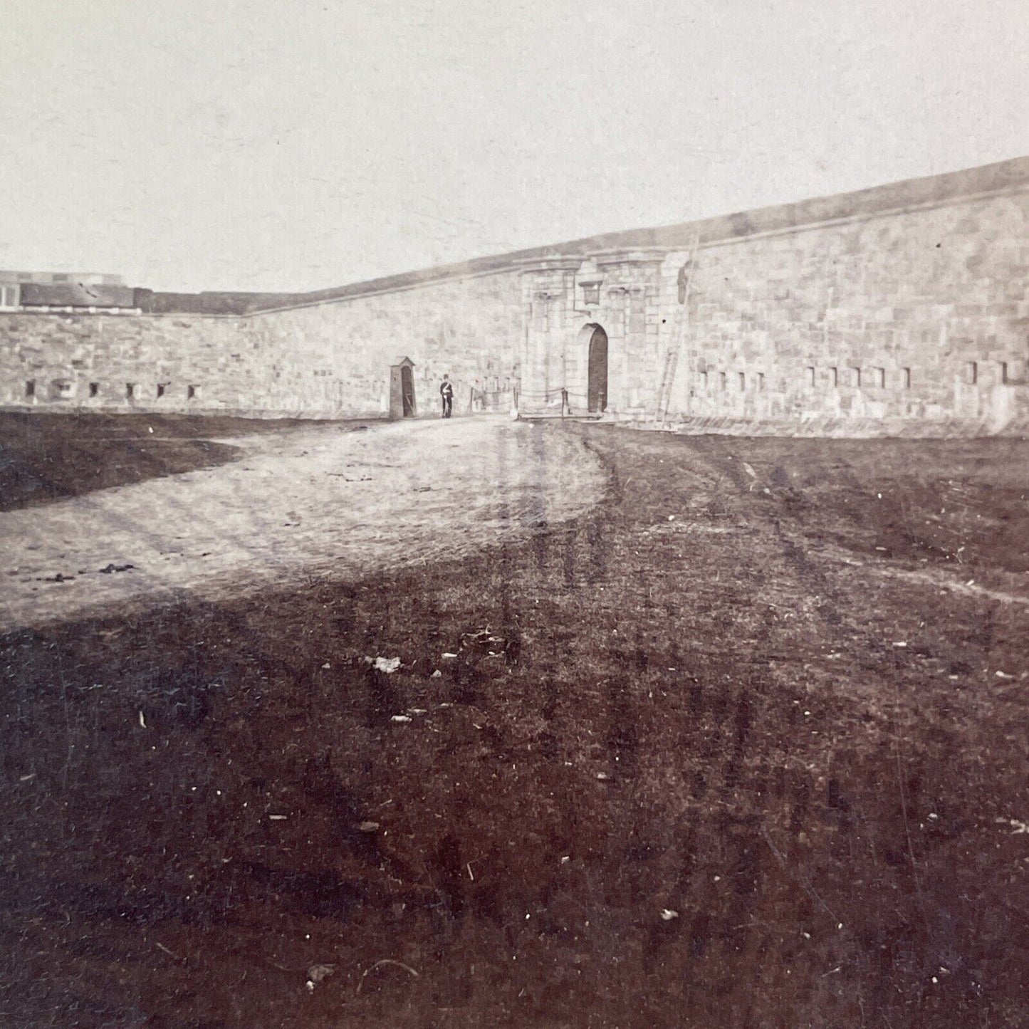 Citadel Fortification Entrance Quebec City Canada Stereoview c1870 Y2498