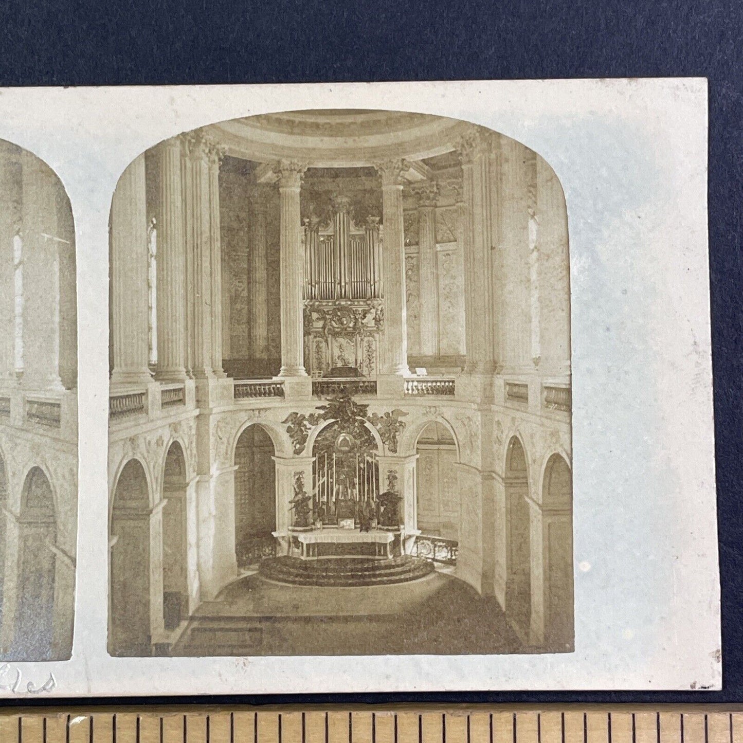 The Royal Chapel Interior Versailles France Stereoview Antique c1855 Y1010