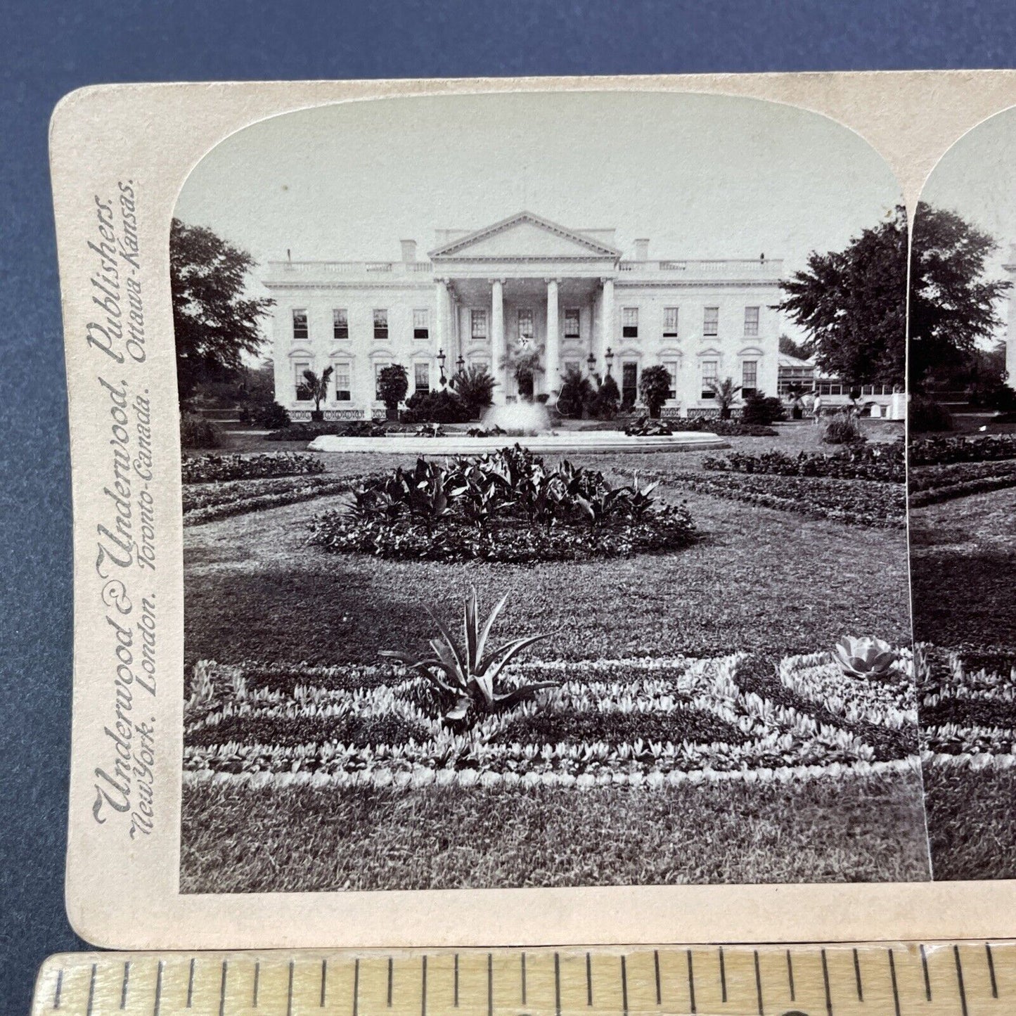 Antique 1898 The White House Washington DC Stereoview Photo Card V3270