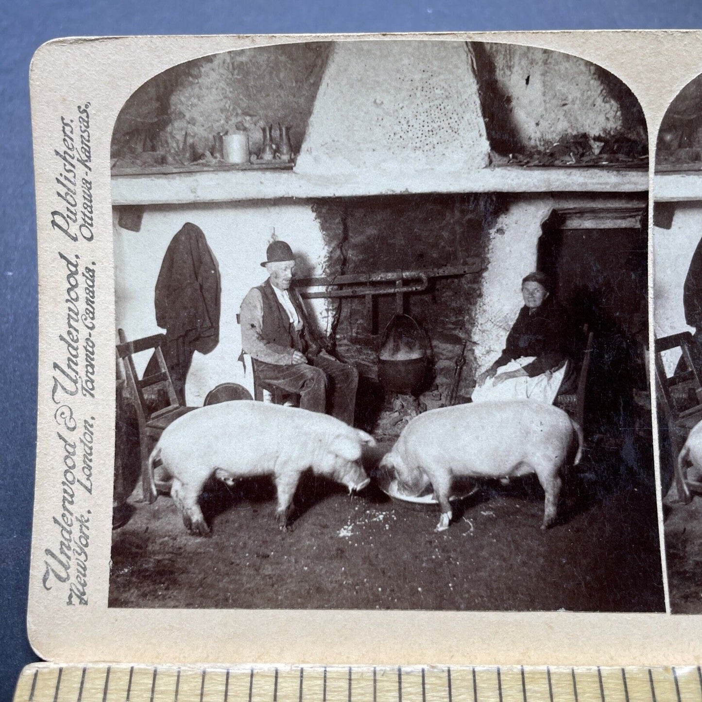 Antique 1896 Poor Irish Farmers Near Killorglin Stereoview Photo Card P2390