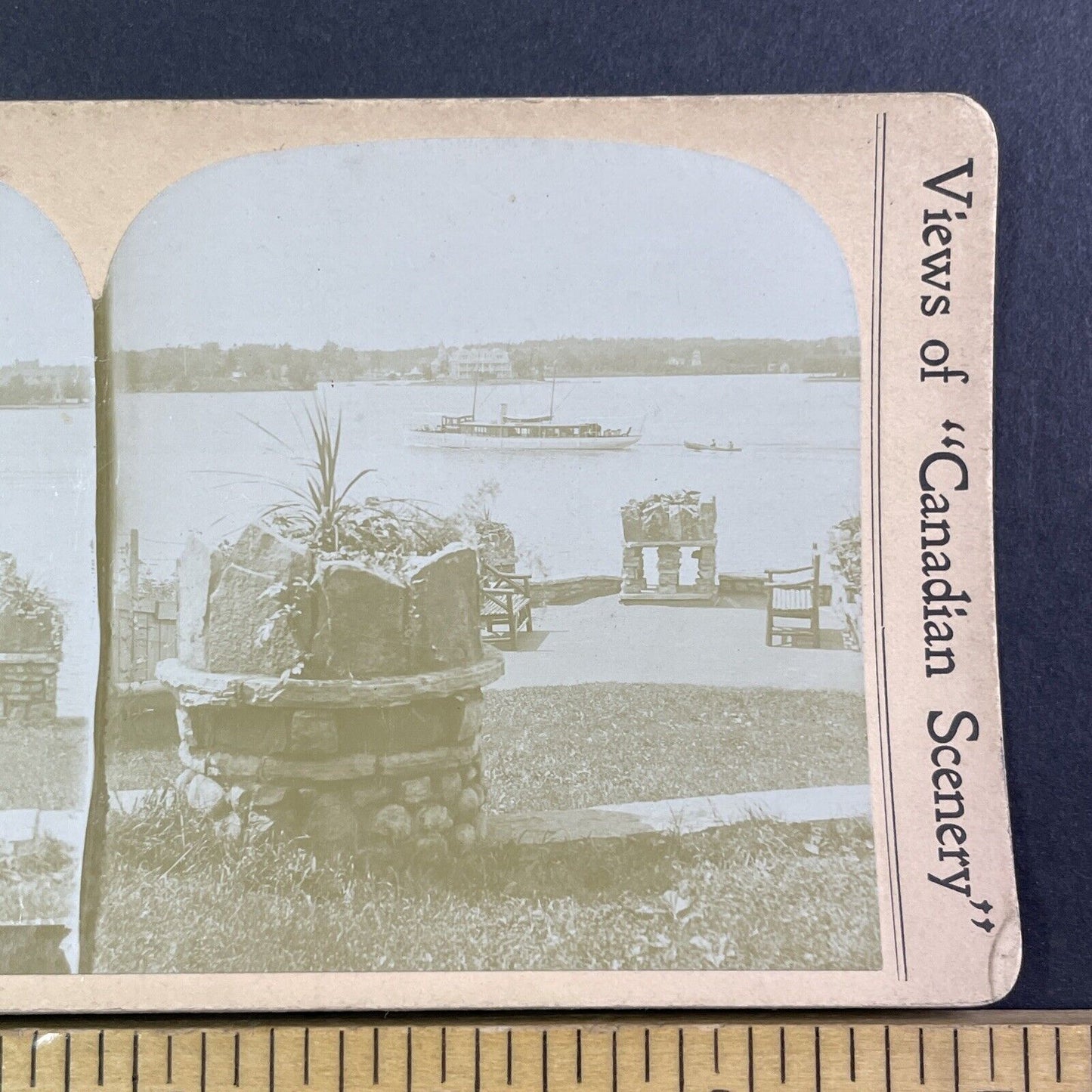 Thousand Islands House Lookout New York Stereoview Timothy Eaton c1890s Y1721