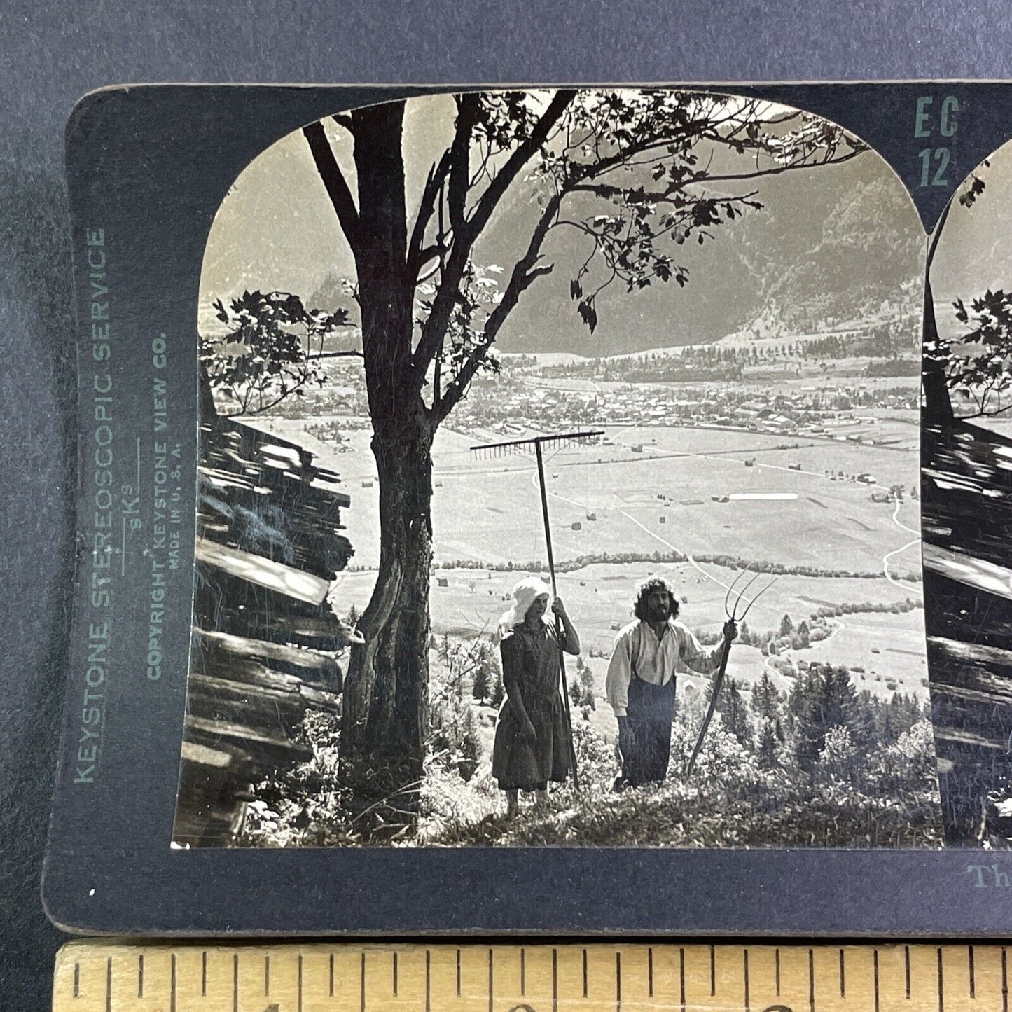 Optometrist Medical Eye Strength Training Stereoview Antique c1920s X1635