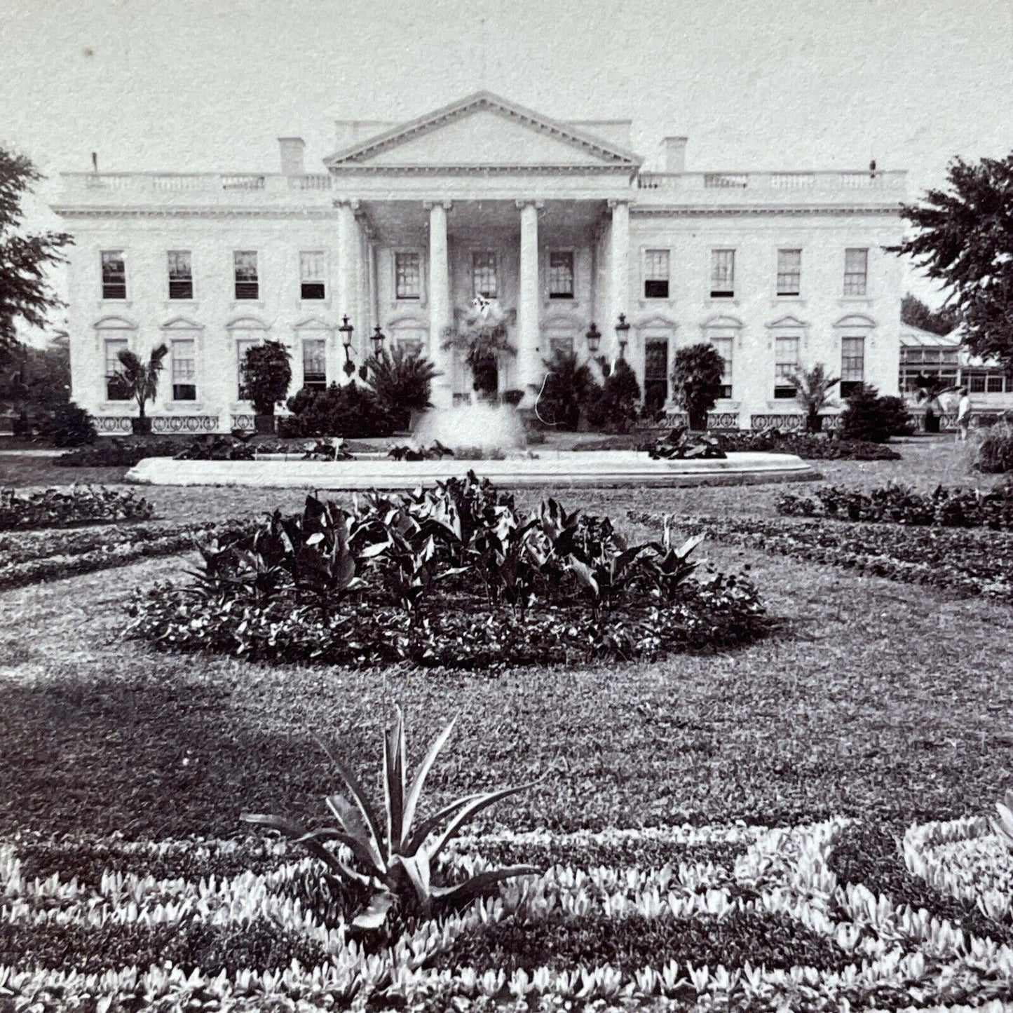 Antique 1898 The White House Washington DC Stereoview Photo Card V3270