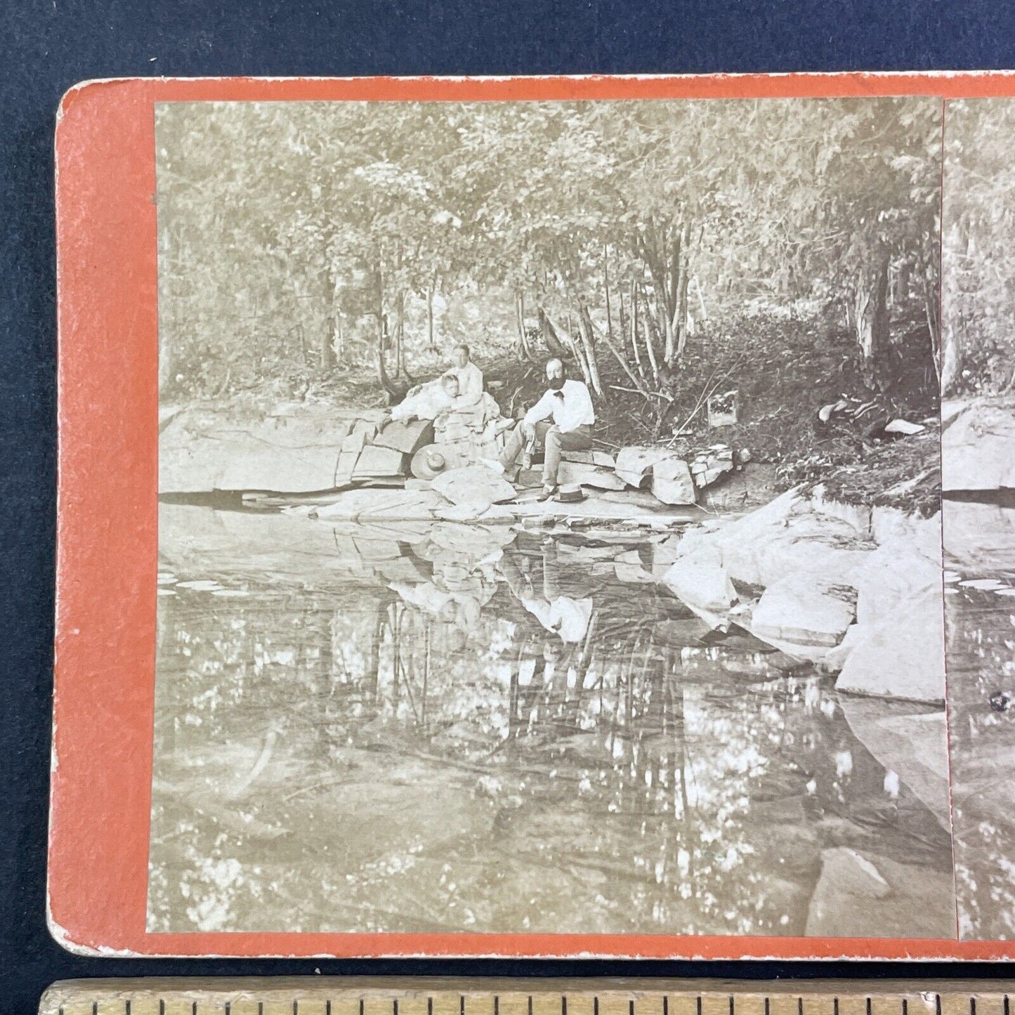 Ina Island Alexandria Bay Stereoview Thousand Islands New York c1867 Y172