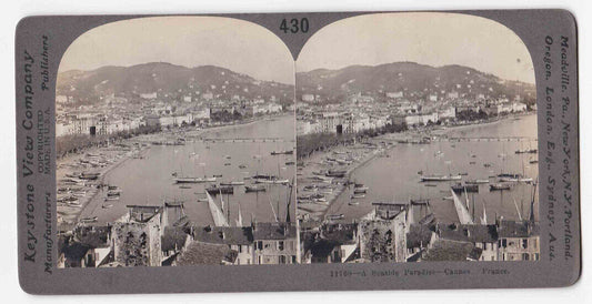 Antique 1903 The Beaches Of Cannes, France Photo Card P092