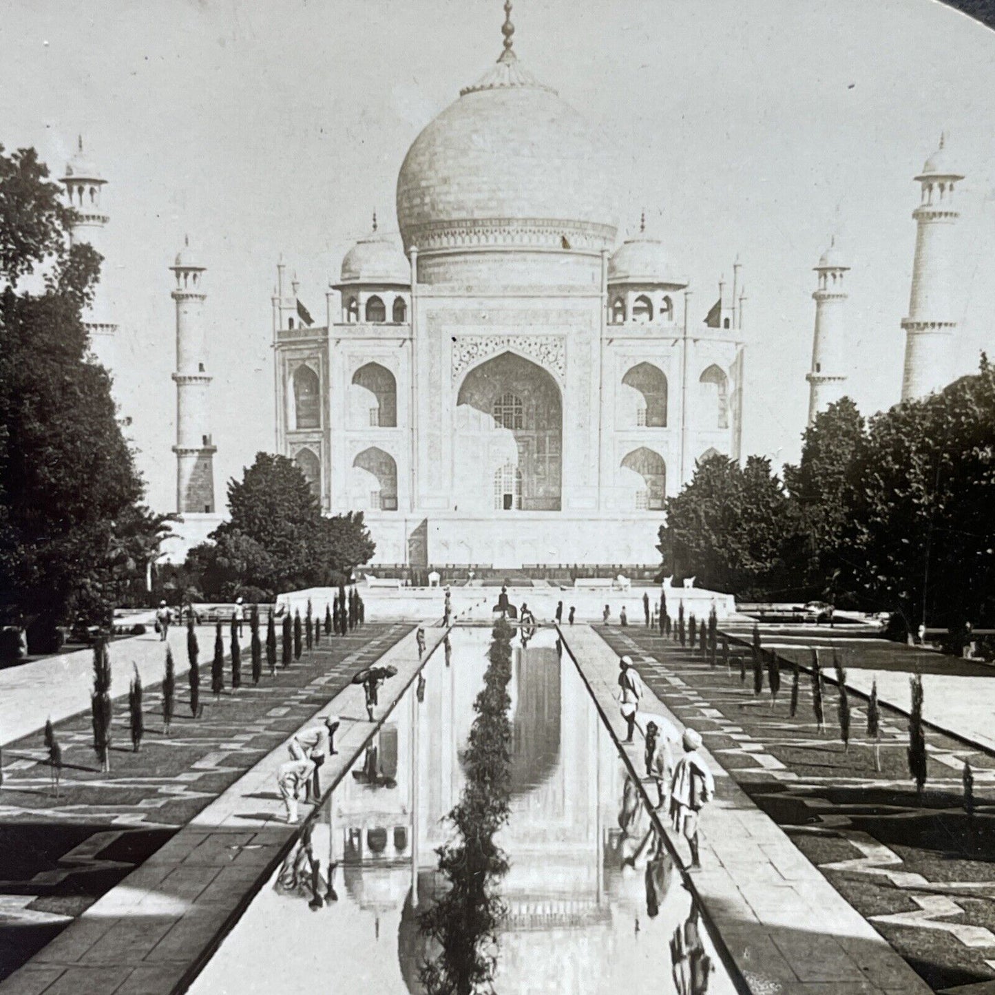 Antique 1910s The Taj Mahal Agra India Stereoview Photo Card P2747