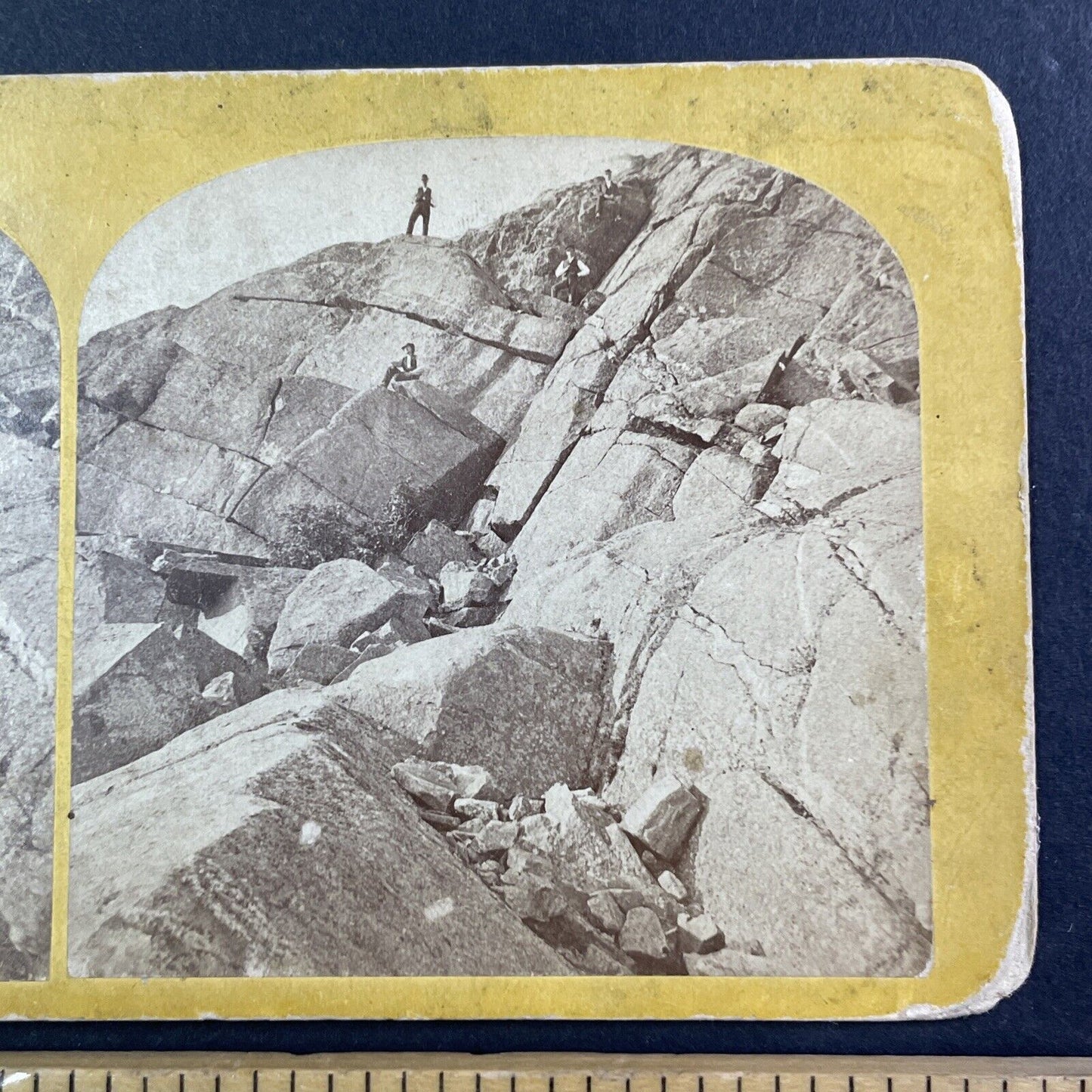 J.A. French on West Summit Mount Monadnock New Hampshire Stereoview c1870s Y895